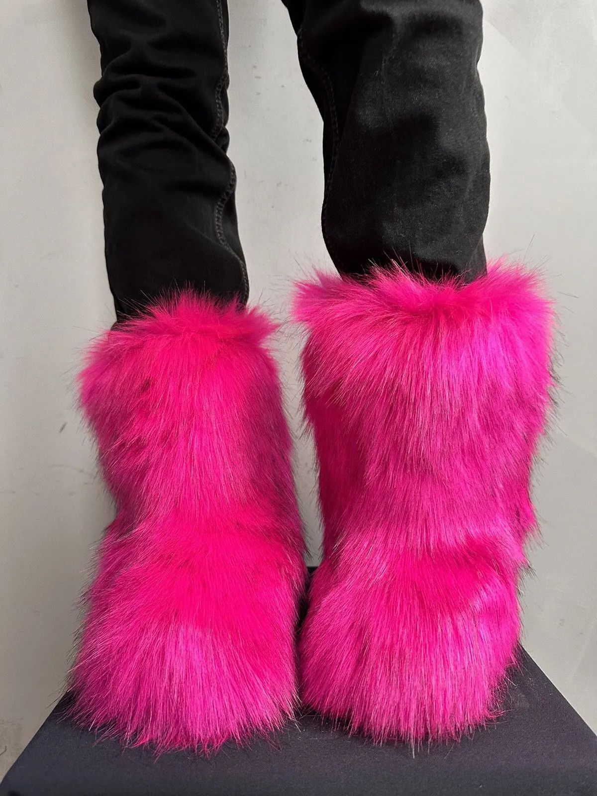 If Six Was Nine Wow😻IFSIXWASNINE VINTAGE FUR FAUX BOOTS MOON BOOTS JAPAN Size US 6 / IT 36 - 12 Thumbnail