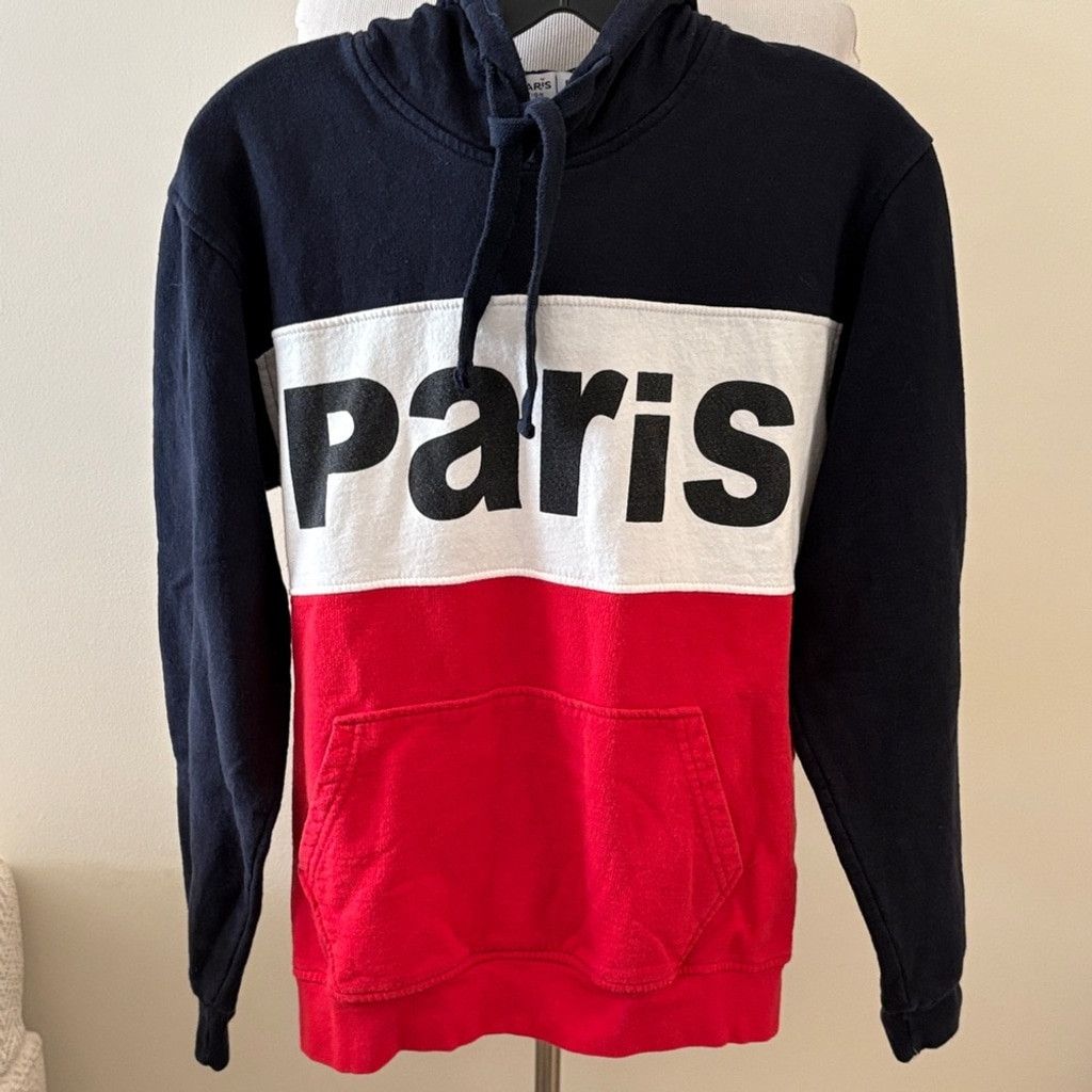 Gildan Air de Paris Collection Hoodie Red White Medium Sweatshirt Size M / US 6-8 / IT 42-44 - 2 Thumbnail