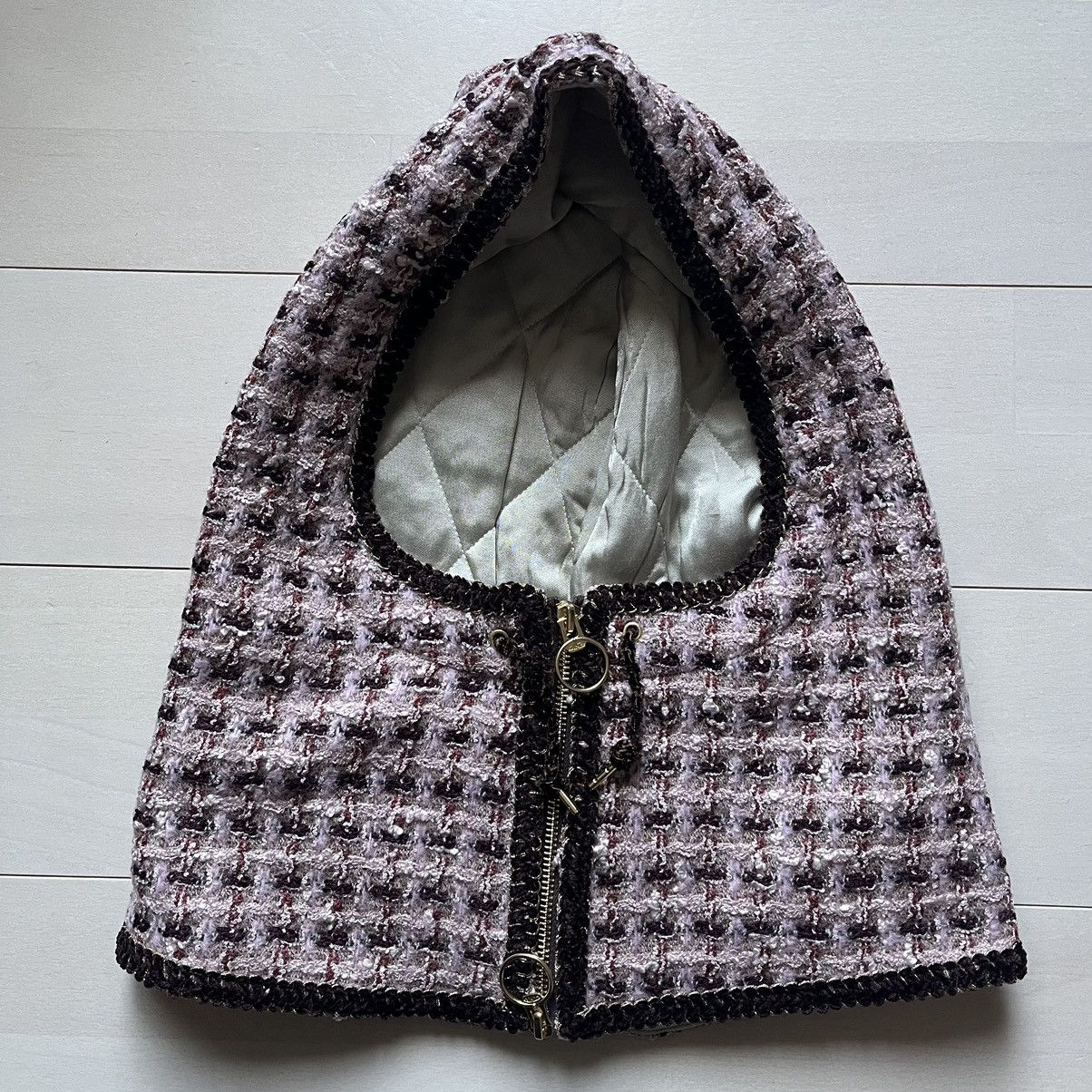 Kapital Kapital Fancy Tweed Balaclava cap hat Size ONE SIZE - 2 Thumbnail