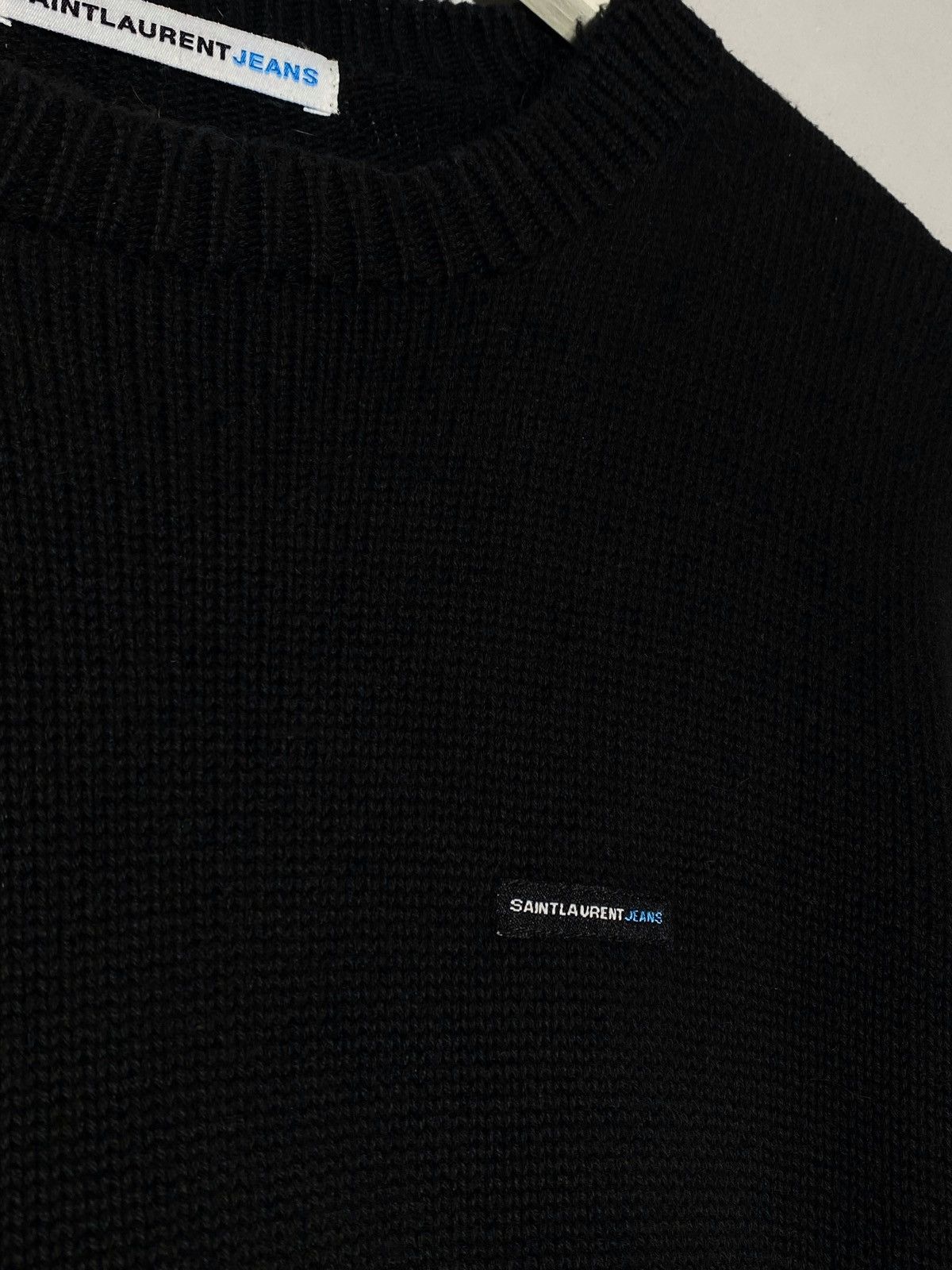 Saint Laurent Paris Saint Laurent Jeans YSL Men’s Cotton Black Sweater Size US M / EU 48-50 / 2 - 3 Thumbnail
