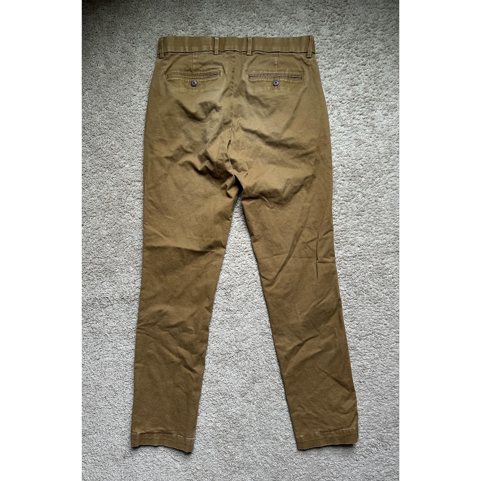 Gap Gap Slim Fit Mid Rise Straight Trouser Pants Brown 30 x 32 Size US 30 / EU 46 - 6 Thumbnail