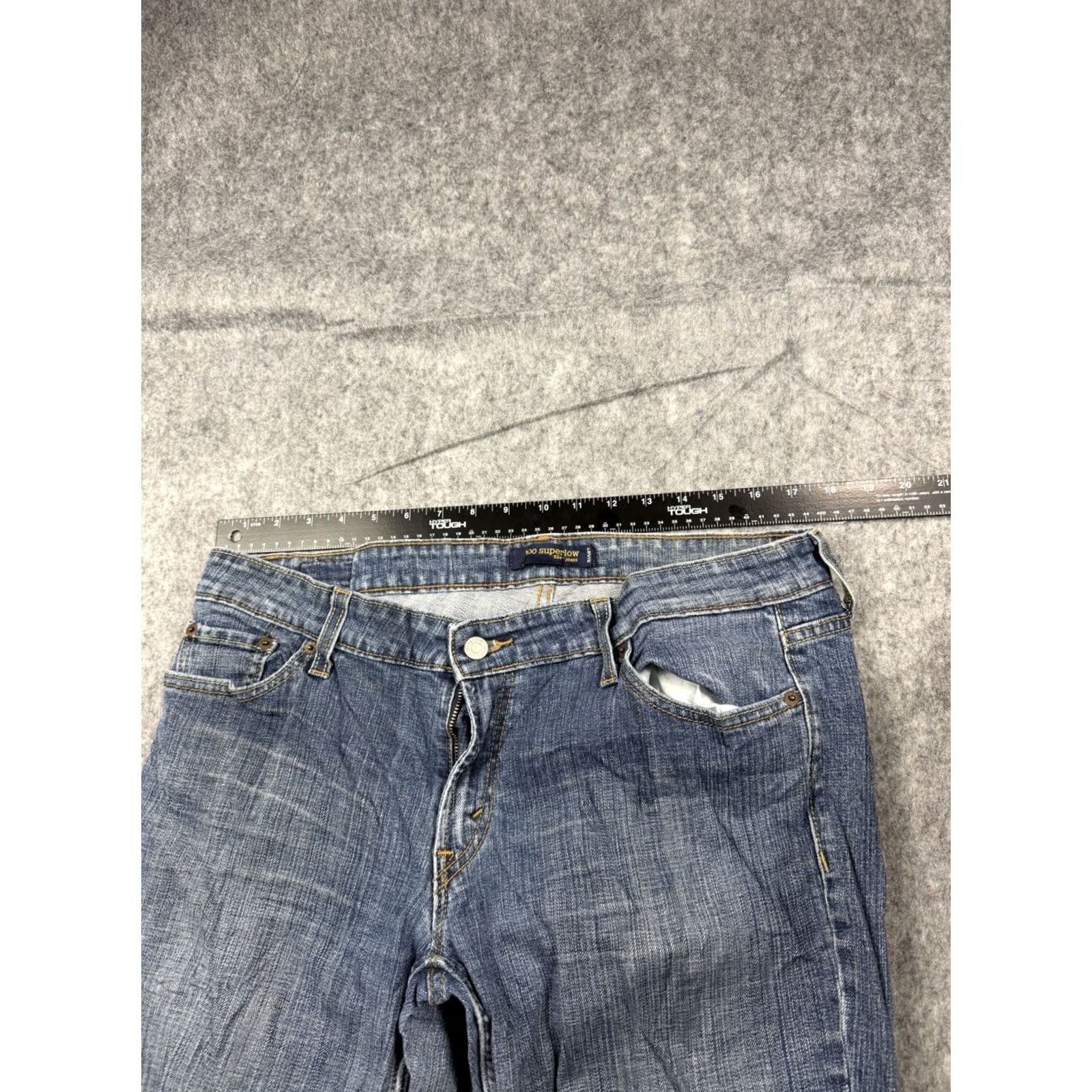 Levi's Levi's 524 Jeans Women Regular 15 M Medium Blue Denim Stretch 5-Pocket Straight Jeans 33in Inseam Medium Wash 80s 90s Size 36" / US 14 / IT 50 - 5 Thumbnail