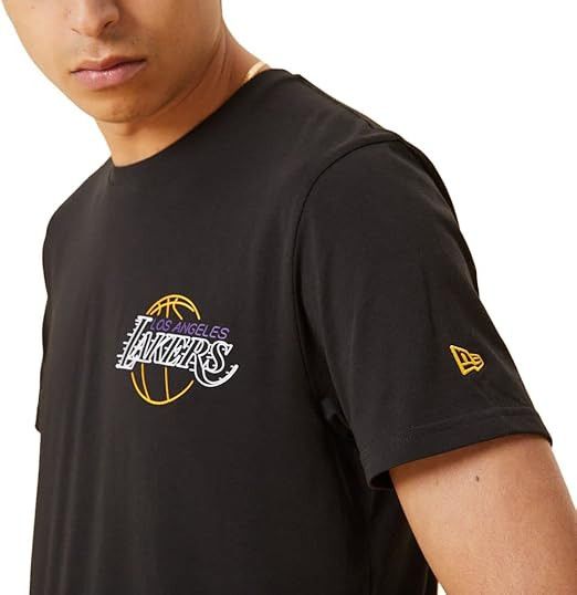 NBA × New Era × Vintage New Era Black NBA Neon Graphic Tee Loslak Blk Men's T-Shirt Size US XL / EU 56 / 4 - 2 Thumbnail