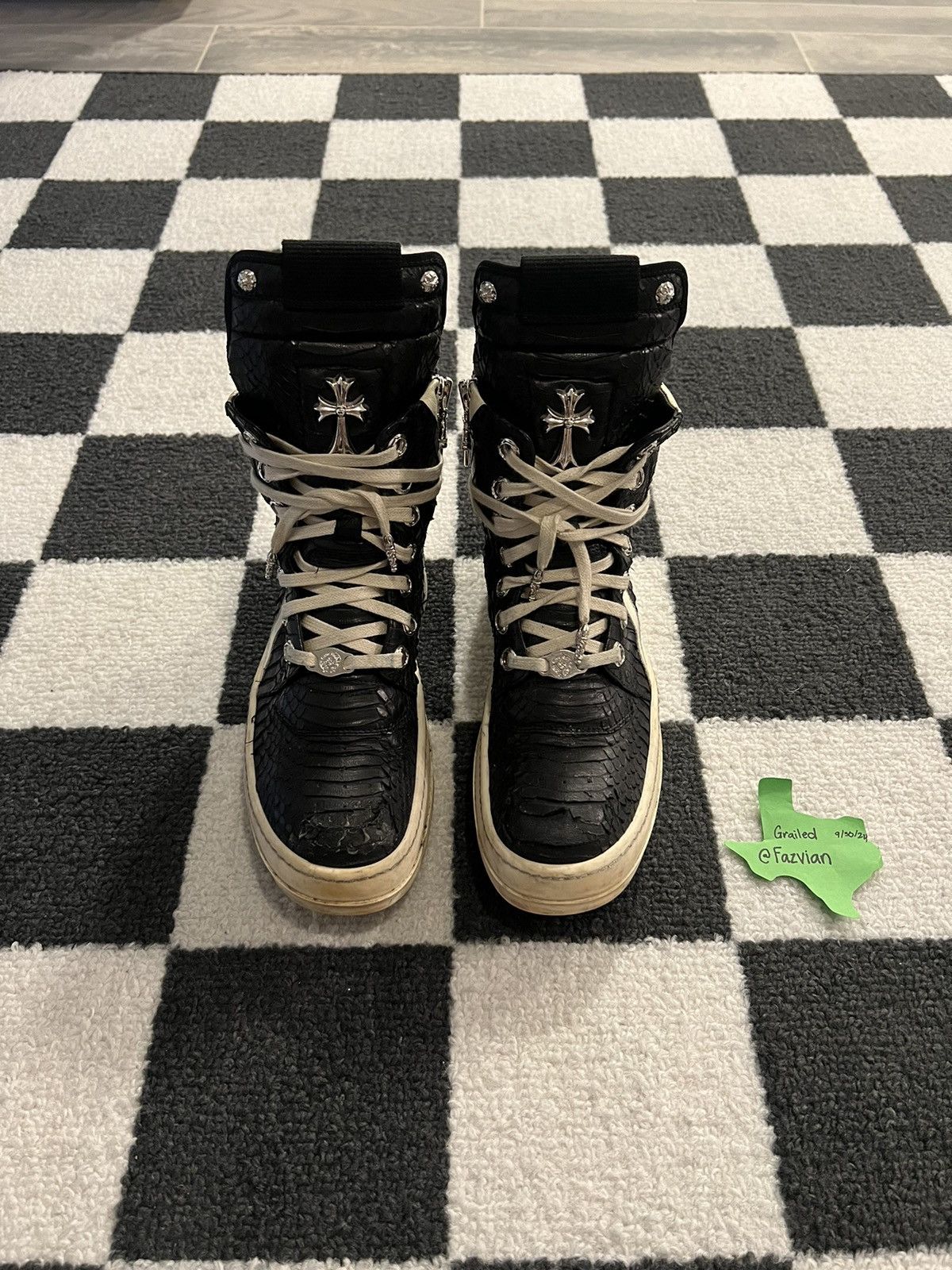 Chrome Hearts × Rick Owens Chrome Hearts Rick Owens Python Geobasket Size US 7 / EU 40 - 2 Thumbnail