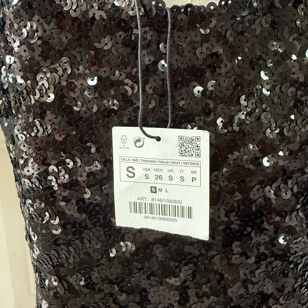 Zara NWT Zara Knit Black Sequin Tank Top S Size S / US 4 / IT 40 - 5 Thumbnail