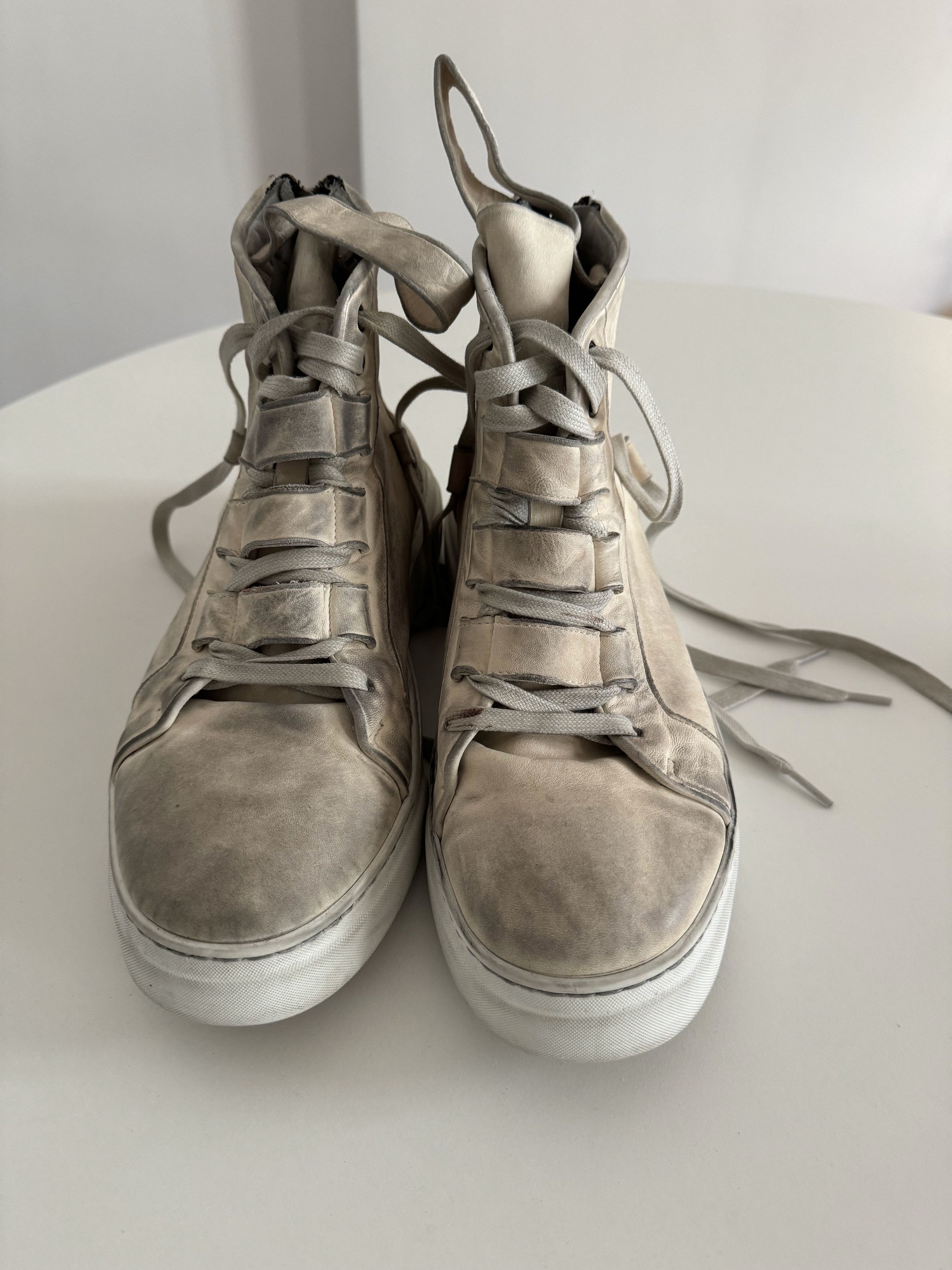 Masnada Masnada Strap Leather Sneakers - Dirty White Size US 12 / EU 45 - 9 Thumbnail