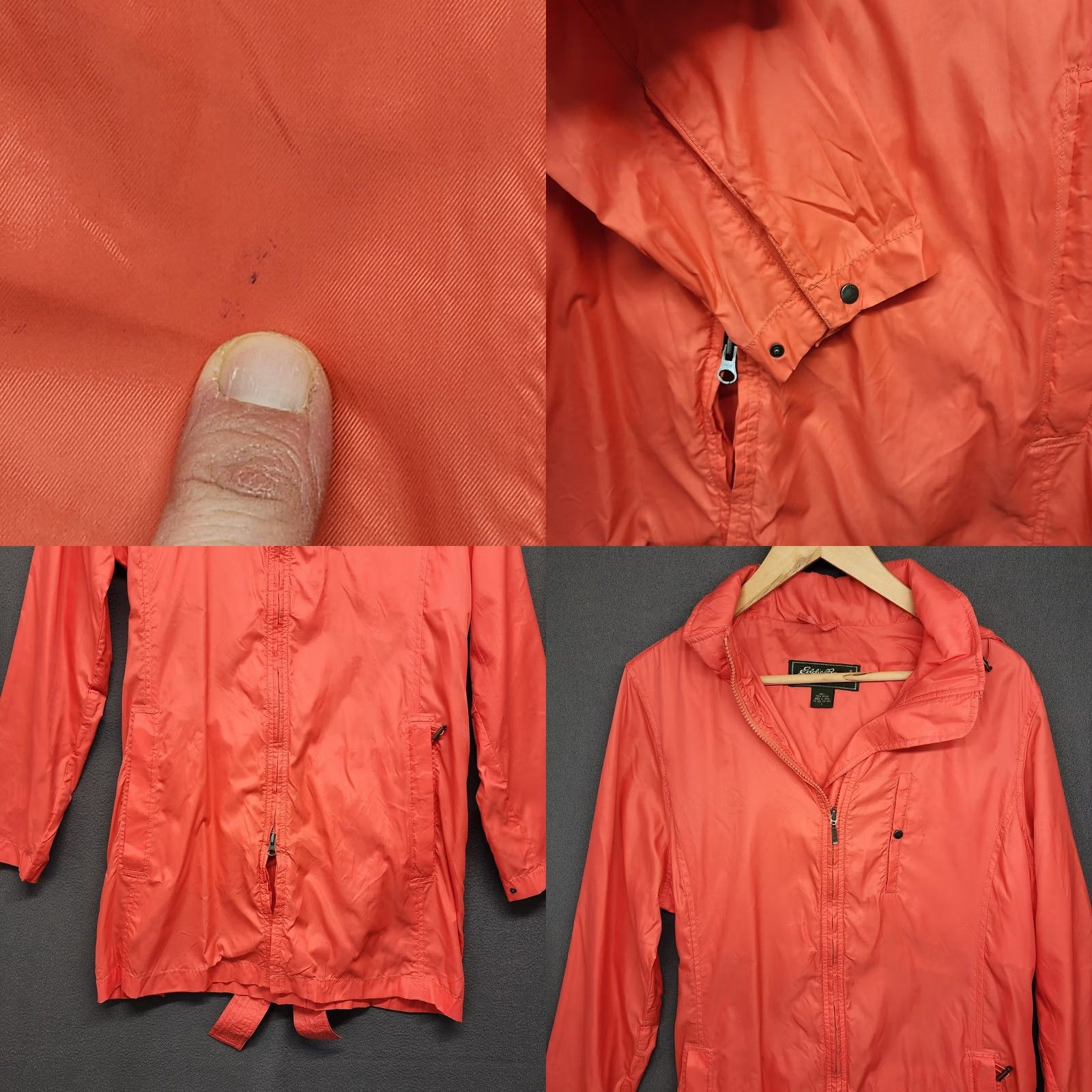 Eddie Bauer Eddie Bauer Womens Large Pink Nylon Water Resistant Windbreaker Jacket Hooded Size L / US 10 / IT 46 - 8 Thumbnail