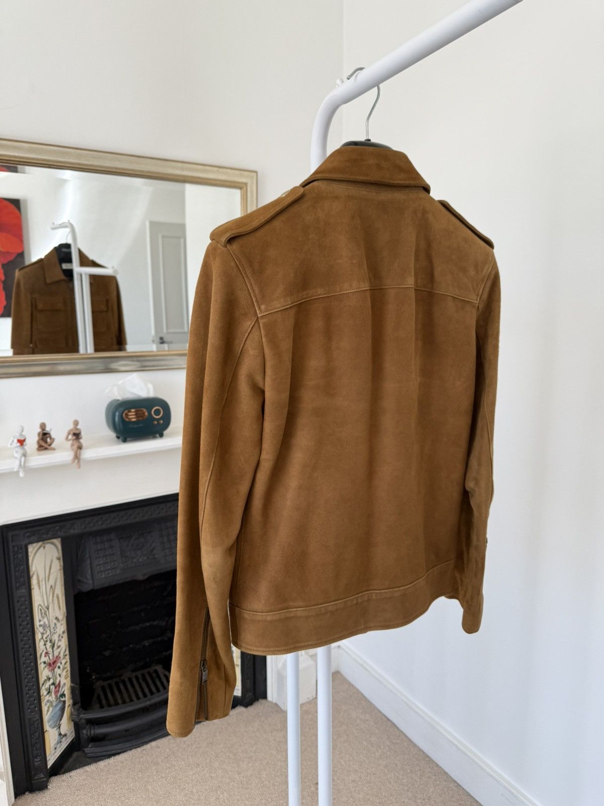 Hedi Slimane × Saint Laurent Paris FW13 Saint Laurent Goat Leather Tan Suede Jacket Size US M / EU 48-50 / 2 - 5 Thumbnail