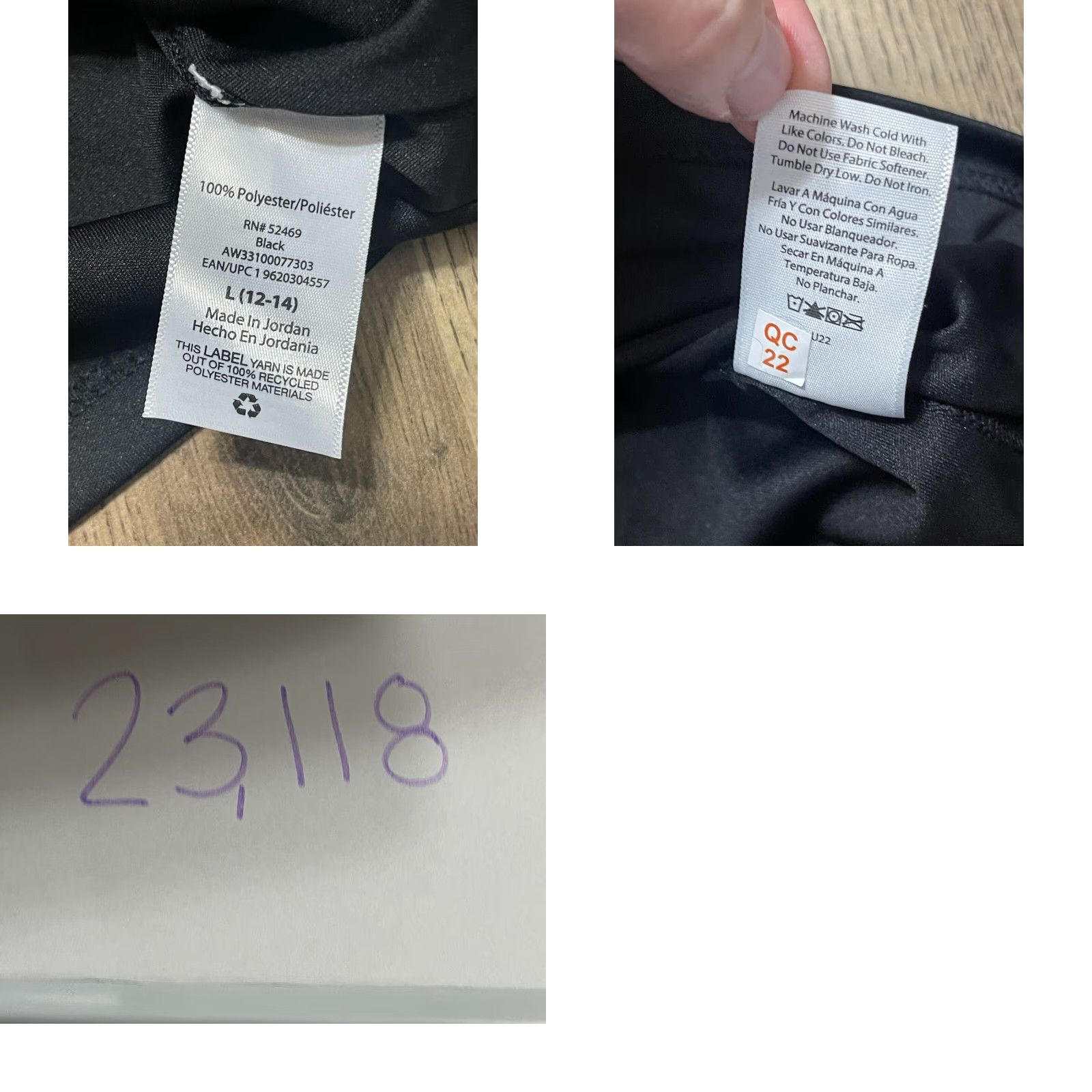 Athletic Works Athletic Works Shirt Womens Large Black Long Sleeve Crew Neck Shirt Size L / US 10 / IT 46 - 8 Thumbnail