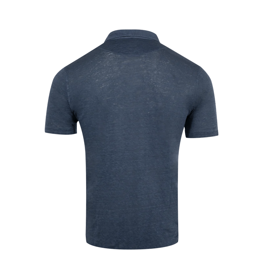 120% Lino o1h1sh11225 Short Sleeve Shirt in Nevy Blue Size US M / EU 48-50 / 2 - 2 Thumbnail