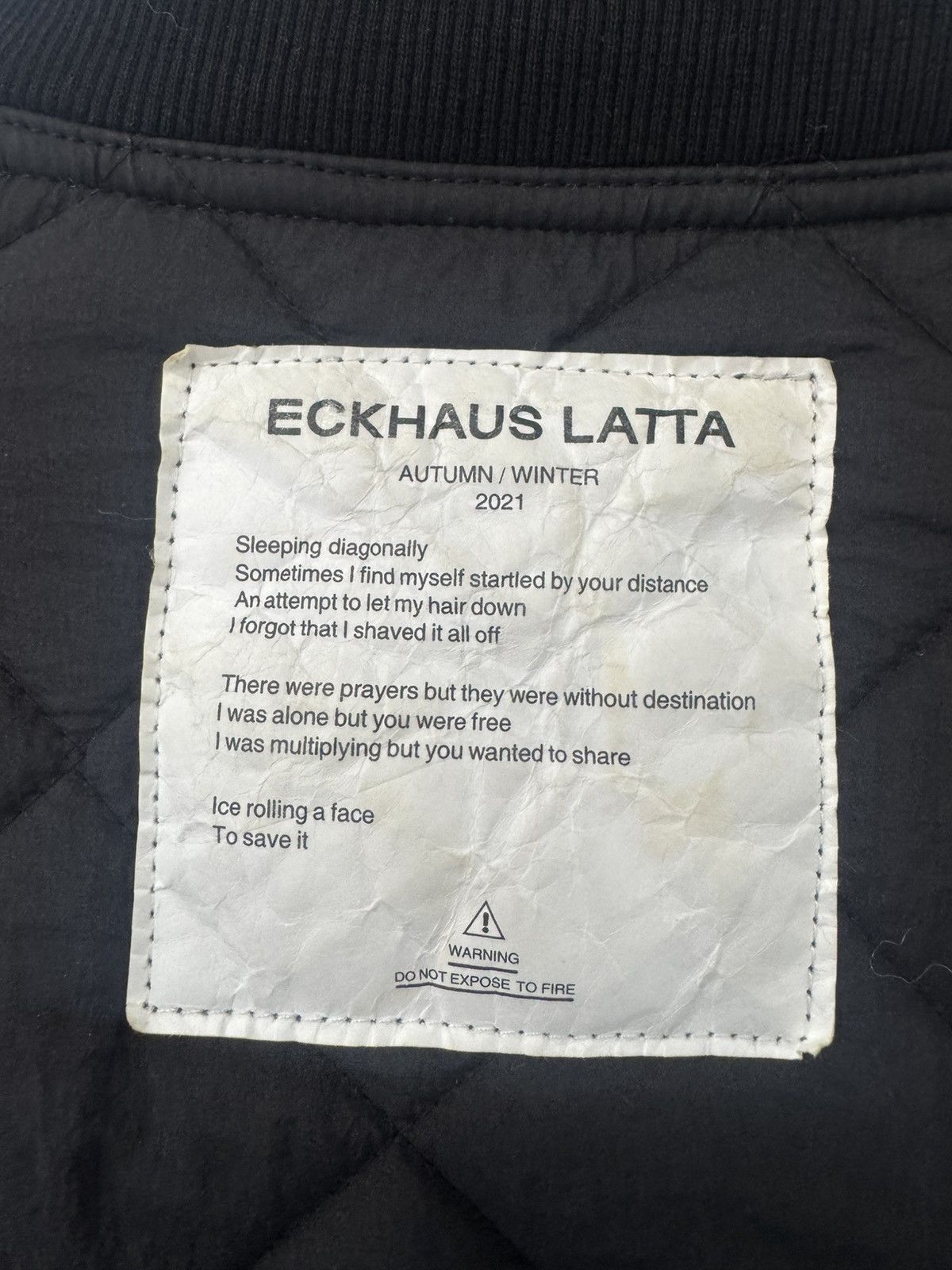 Eckhaus Latta Eckhaus Latta Sleeping Quilted Jacket Size US M / EU 48-50 / 2 - 3 Thumbnail