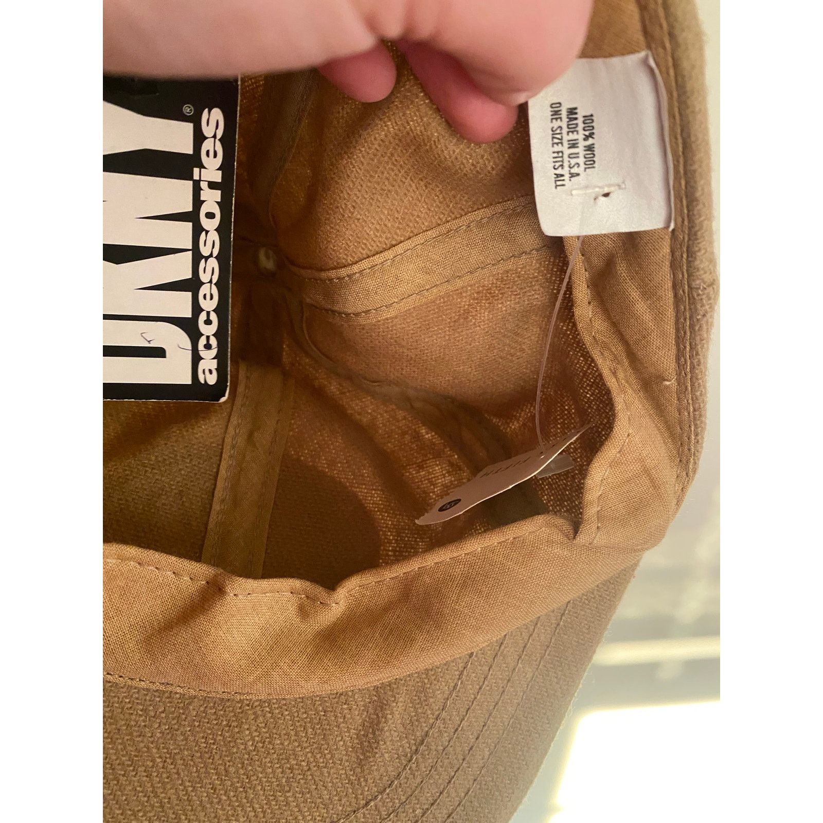 DKNY Crazy cool NWT saks DKNY 90s wool pull string hat cap USA Size ONE SIZE - 3 Thumbnail