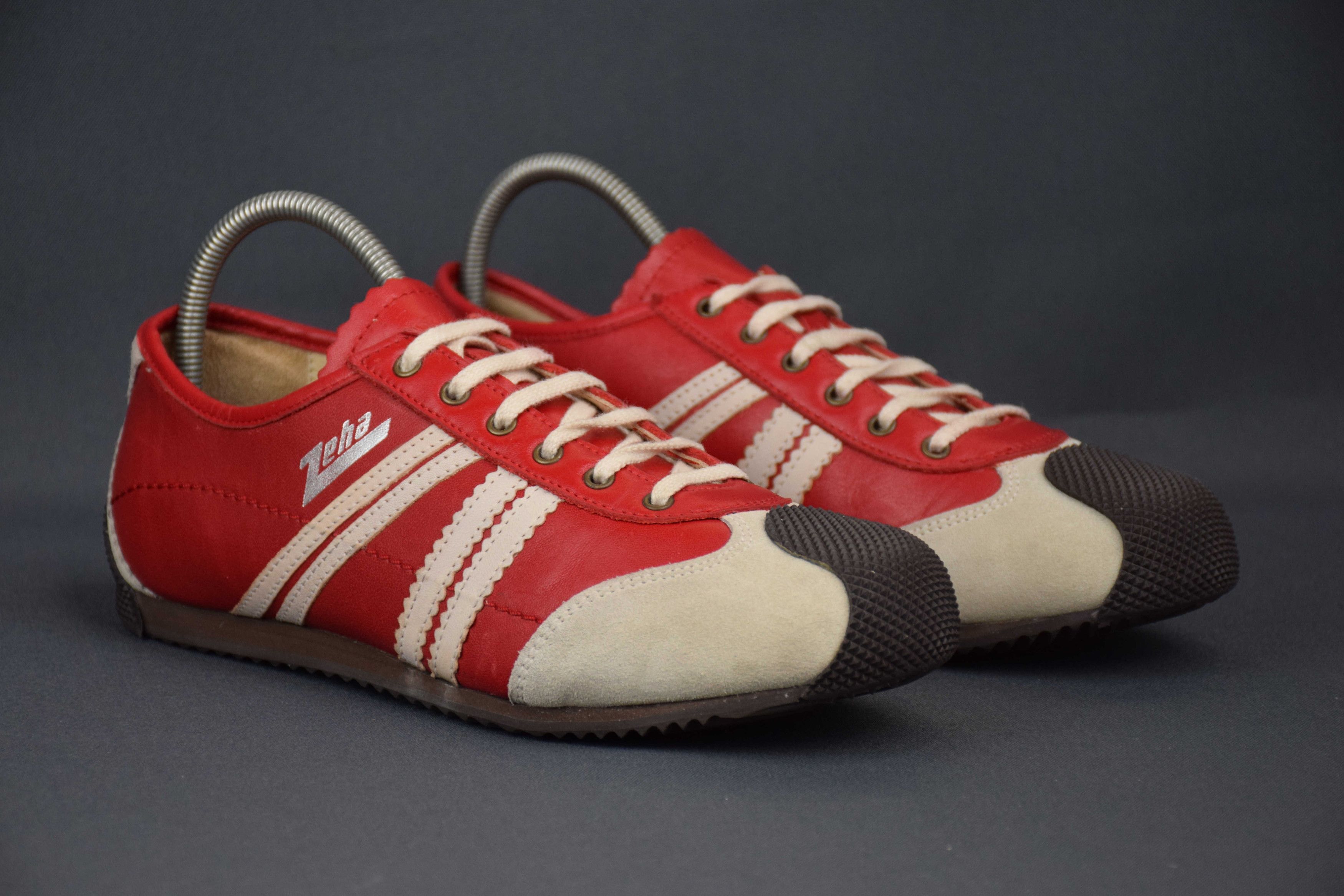 Zeha Berlin Handballer Red Leather Sneakers US 6 UK 4 EU 37
