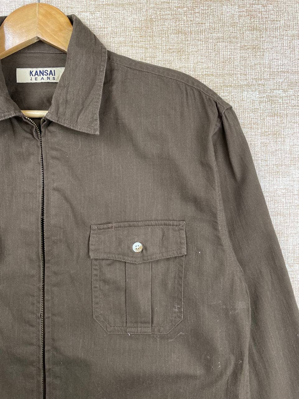 Japanese Brand × Kansai Yamamoto × Vintage Vintage Kansai Jeans Double Pocket Zipper Jacket Size US M / EU 48-50 / 2 - 5 Thumbnail