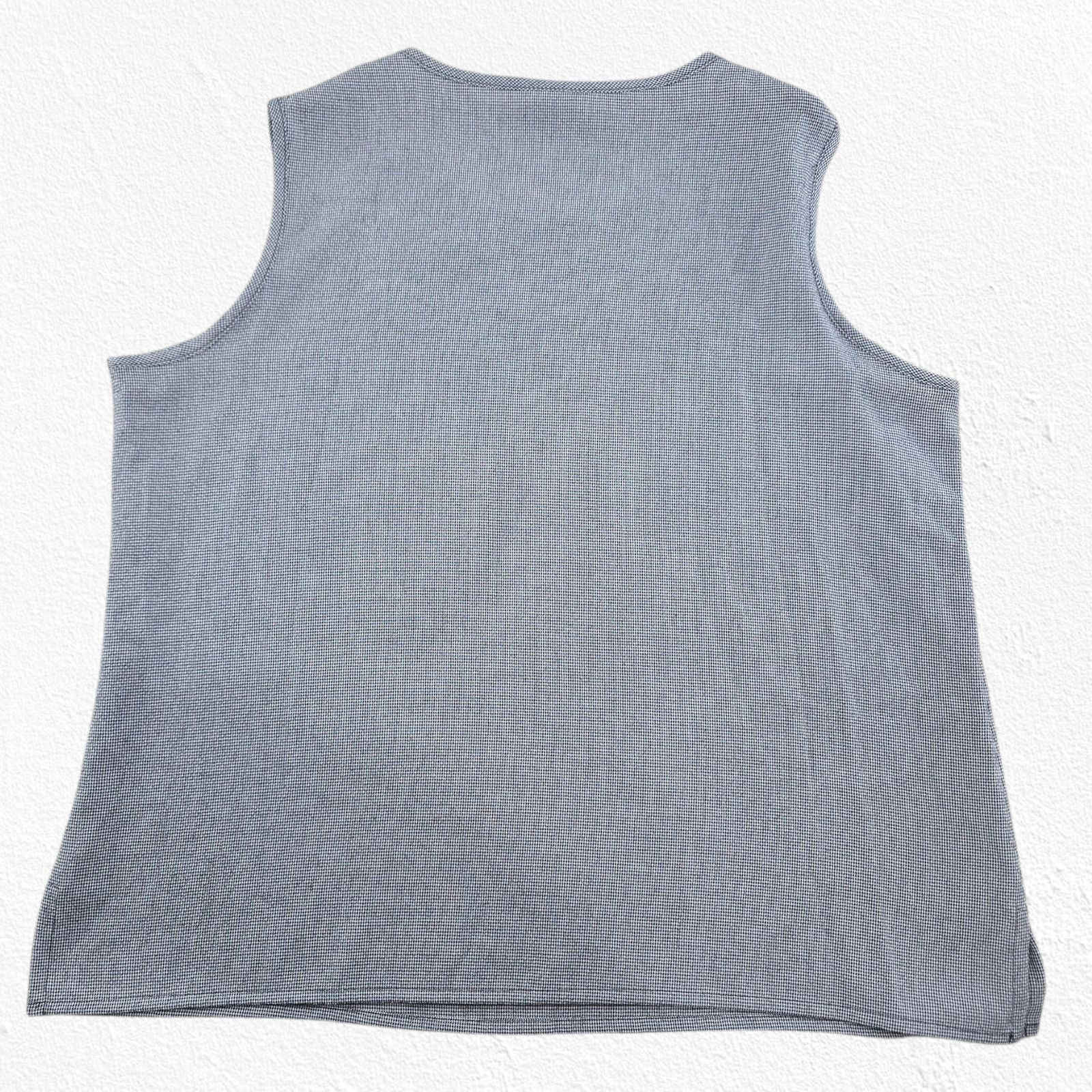 Vintage 90s Y2K Black White Houndstooth Sleeveless Tank Top Size XL Size XL / US 12-14 / IT 48-50 - 8 Thumbnail