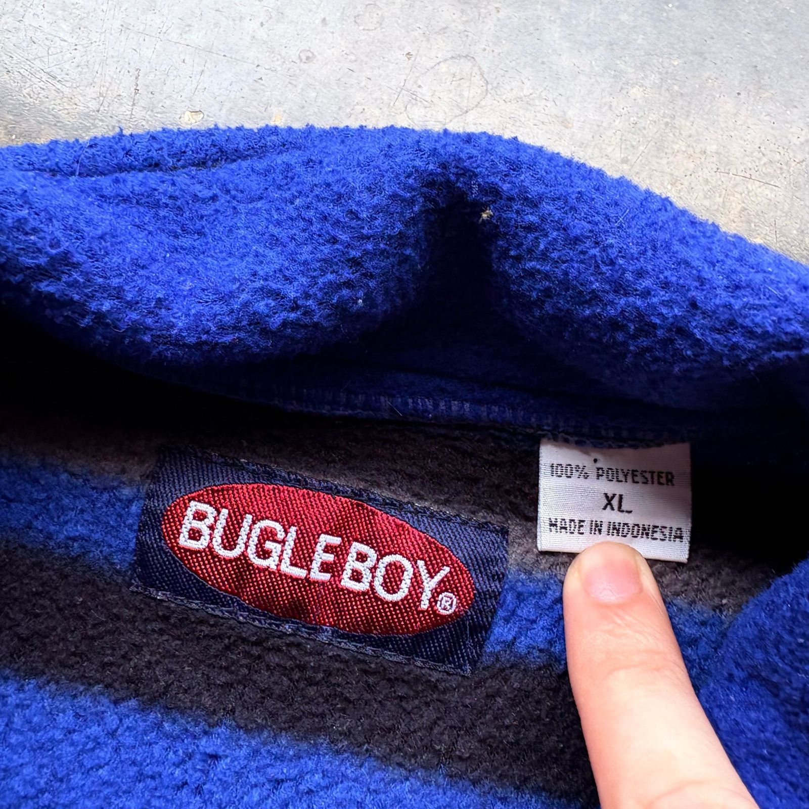 Bugle Boy Crazy Vintage 90s Bugle Boy Sherpa Fleece Size US XL / EU 56 / 4 - 4 Thumbnail