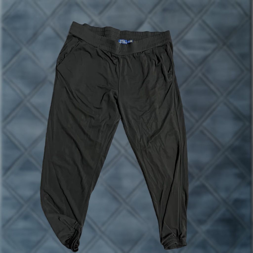 Polo Ralph Lauren Polo Ralph Lauren Women’s Sweatpants Joggers Black Nylon Sz L Sport No Drawstring Pants Adults Womens Size 36" / US 14 / IT 50 - 1 Thumbnail