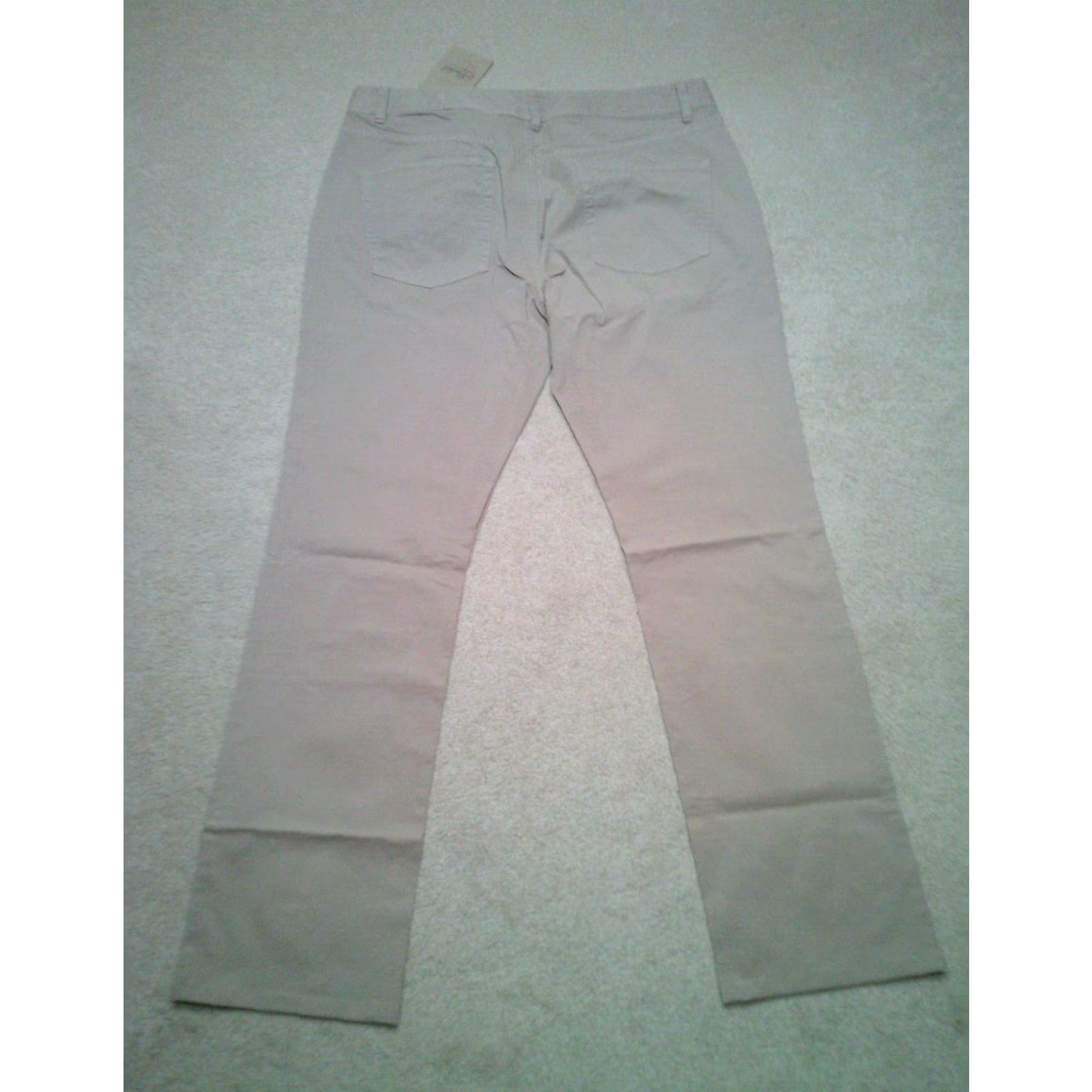 Vintage New J Hilburn Pants Mens 36x34 Beige Oatmeal Brushed Twill 5 Pocket Stretch Size US 36 / EU 52 - 2 Thumbnail