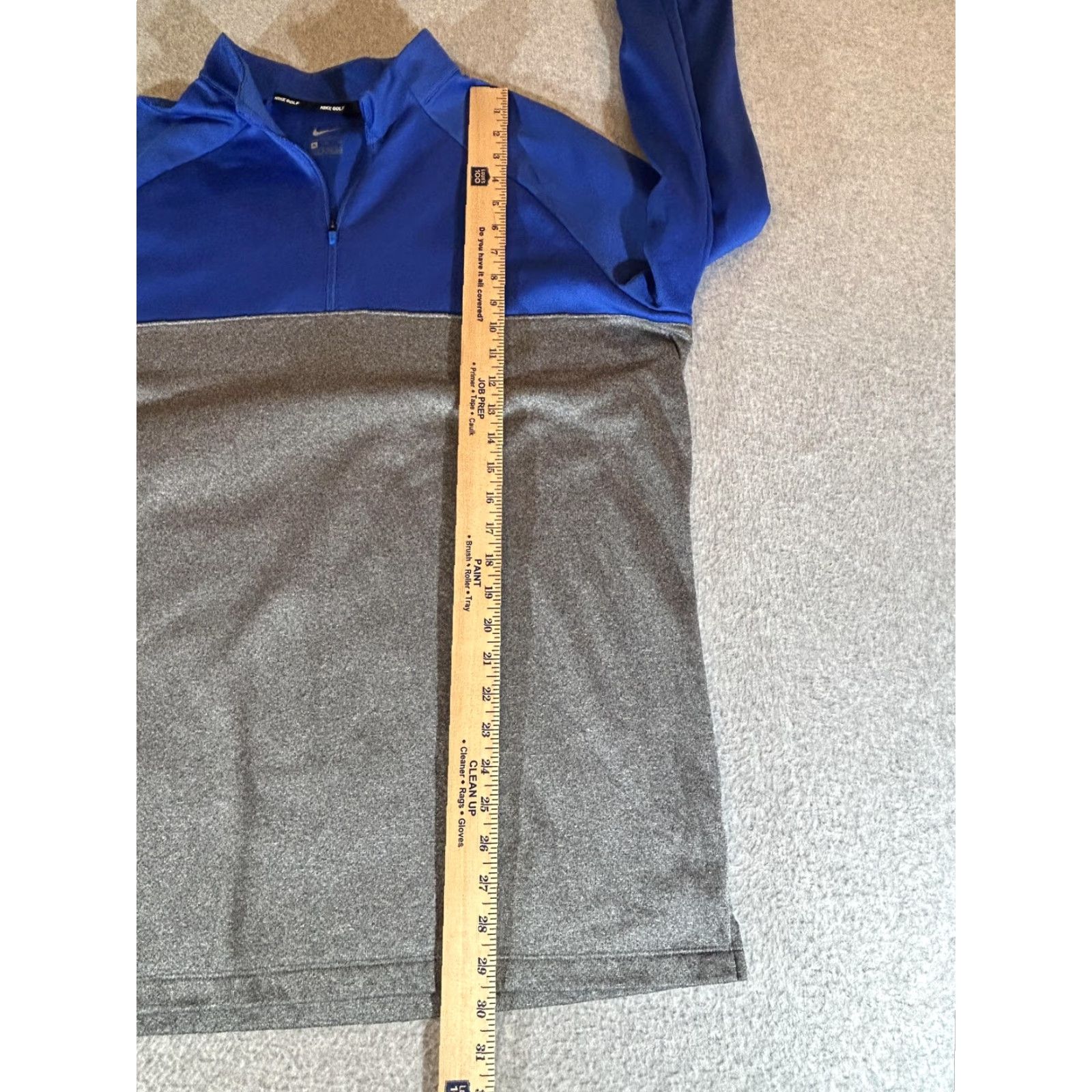 Nike Nike Golf Pullover Mens XL 1/4 Zip Fleece Lined Long Sleeve Colorblock Gray Blue Sweatshirt Size US XL / EU 56 / 4 - 5 Thumbnail