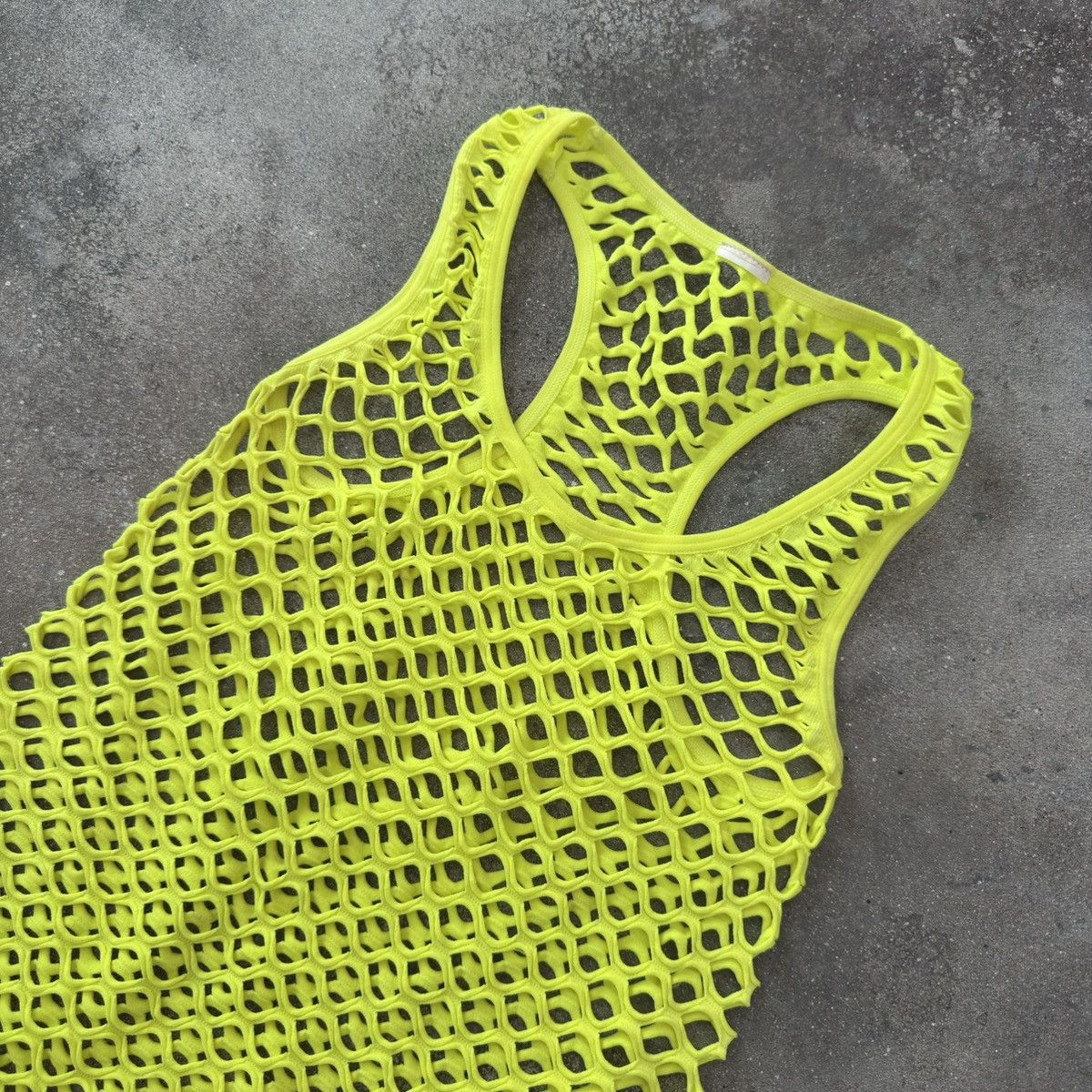 20471120 × Japanese Brand Acid Green Sexy Full Mesh Tank Top Size S / US 4 / IT 40 - 2 Thumbnail
