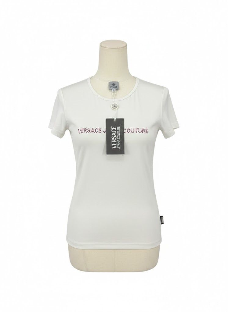 Versace Jeans Couture NWT Vintage Versace Jeans Couture T-Shirt White Deadstock S Size S / US 4 / IT 40 - 1 Thumbnail