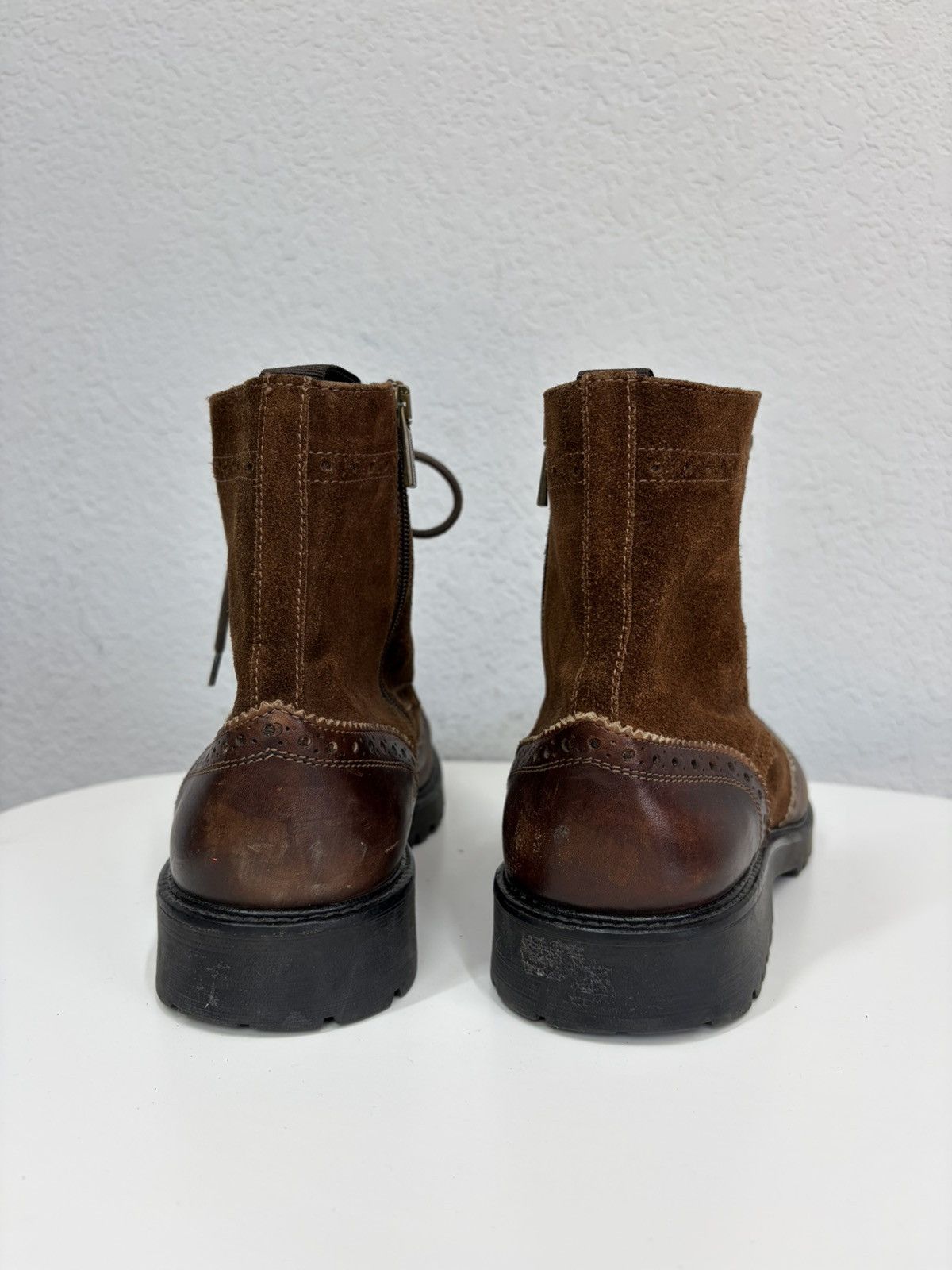 If Six Was Nine Vintage Y2K Guidi CCP Style Distressed Leather Biker Boots Size US 10 / EU 43 - 8 Thumbnail