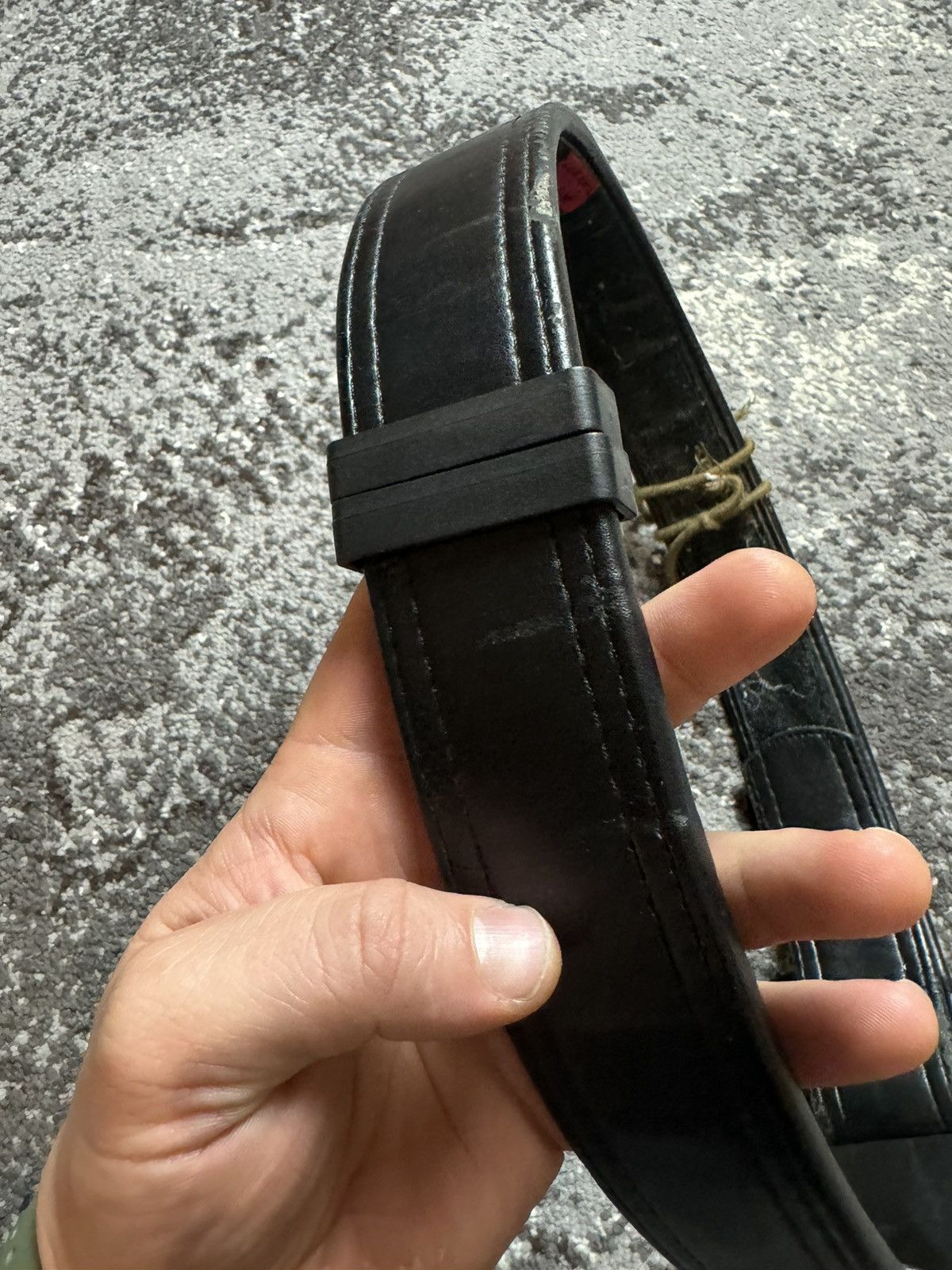 Vintage Vintage Y2K Dutch Army Black SPE Duty Leather Opium Belt Size ONE SIZE - 3 Thumbnail