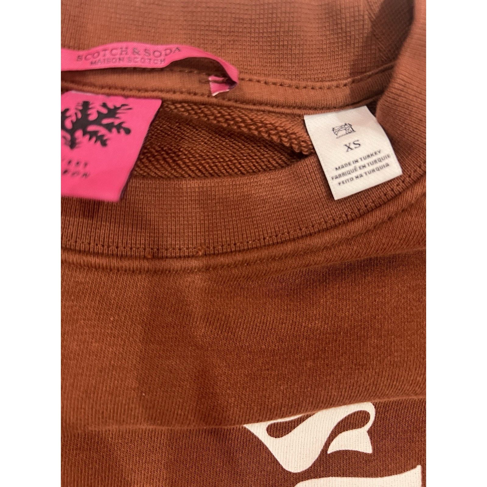 Scotch & Soda Scotch And Soda Brown Y2K Pullover XS Top A001227 Size XS / US 0-2 / IT 36-38 - 5 Thumbnail