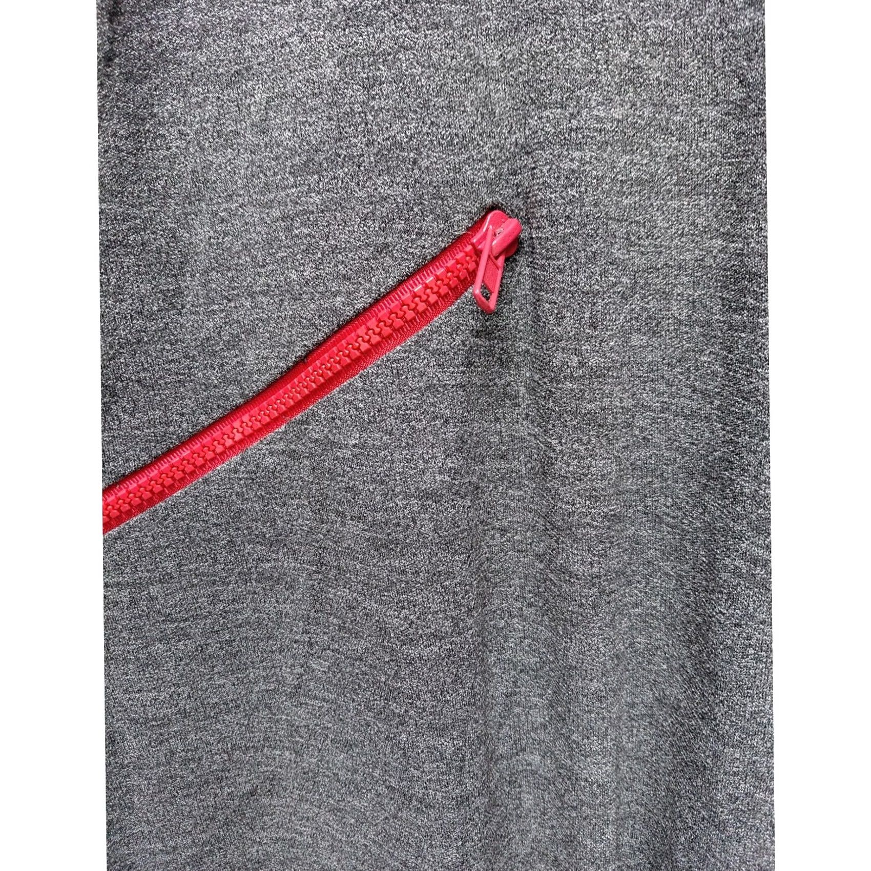 Adrianna Papell Adrianna Papell Gray Midi Dress Size 12 Red Zipper Accents Women's Size XL / US 12-14 / IT 48-50 - 3 Thumbnail