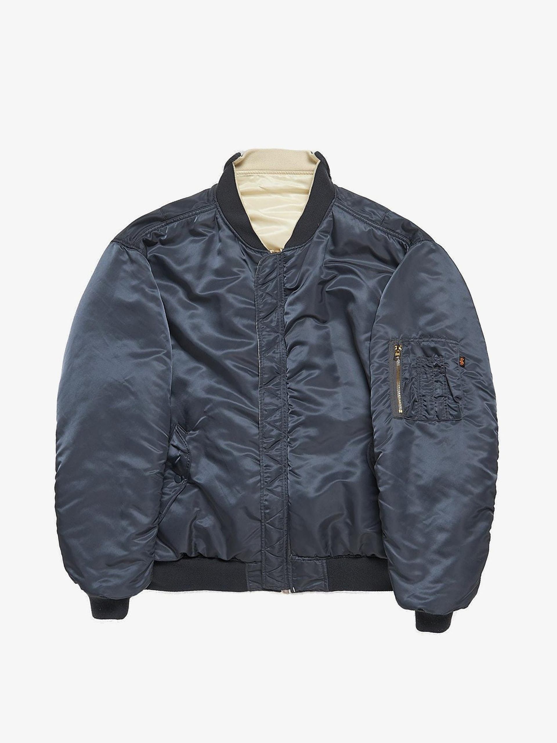 Vetements Navy and Ivory Oversized Reversible Bomber Size US XS / EU 42 / 0 - 1 Thumbnail