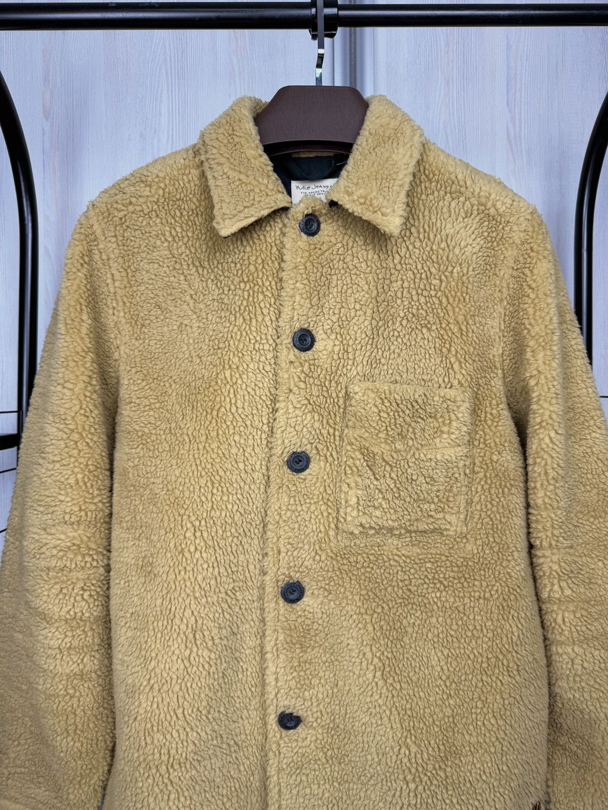 Nudie Jeans Men's Nudie Jeans Sten Recycled Teddy Bear Brown Fleece Sz S Size US S / EU 44-46 / 1 - 3 Thumbnail