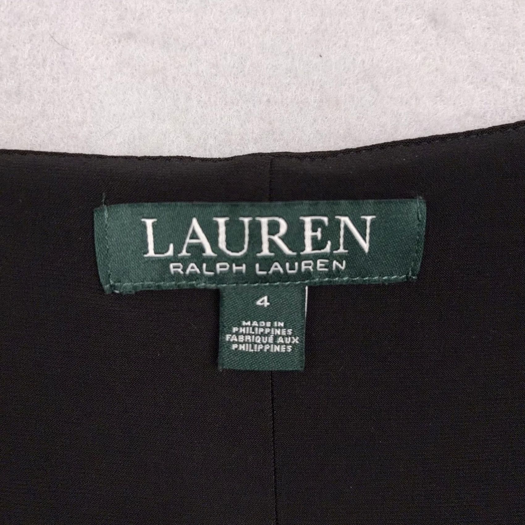 Ralph Lauren Lauren Ralph Lauren Dress Womens 4 Black Cowl Neck Ruched Sheath Knee Length LBD Shirt+Dress Size S / US 4 / IT 40 - 4 Thumbnail