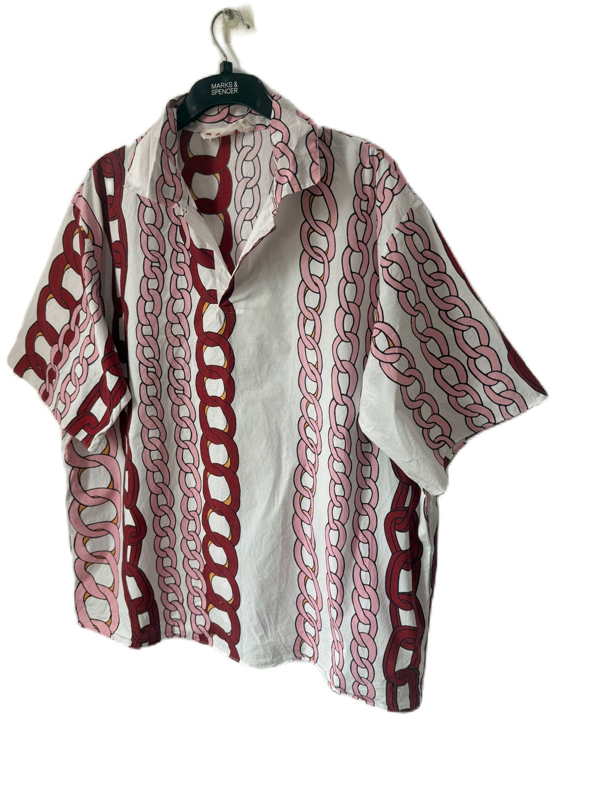 Marni Marni Oversized Chain Link Poplin Top Pink Burgundy 2 Pocket Size XS / US 0-2 / IT 36-38 - 3 Thumbnail
