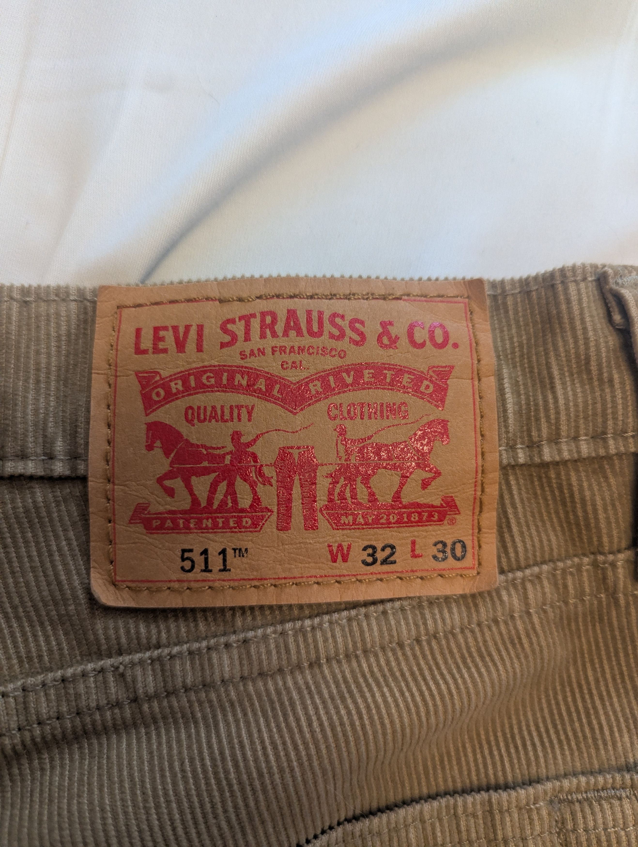 Levi's Men's Levi's 511 Beige Khaki Corduroy Pants 32x30 Size US 32 / EU 48 - 3 Thumbnail