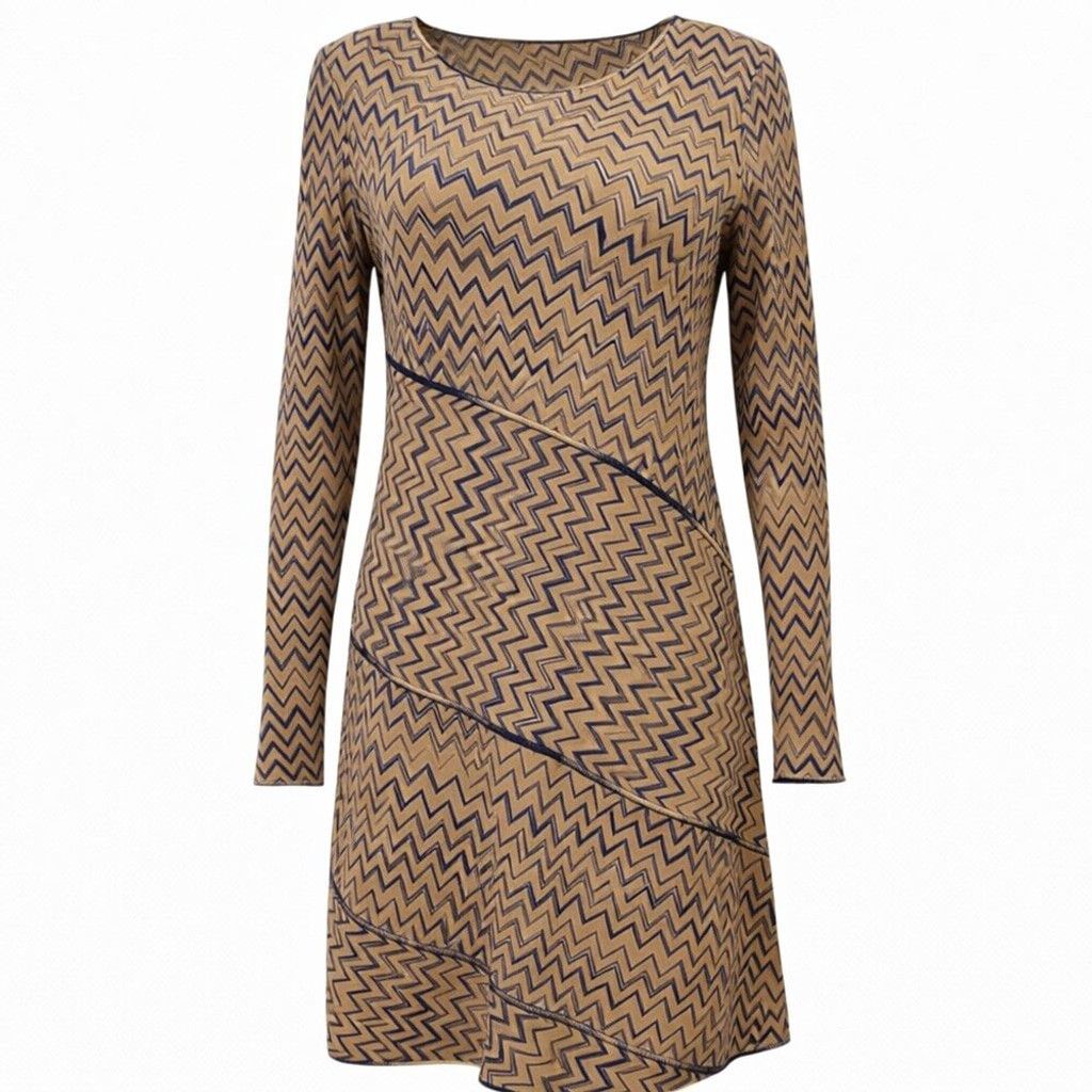 Missoni Wool Knit Dress • Designer Zigzag Pattern