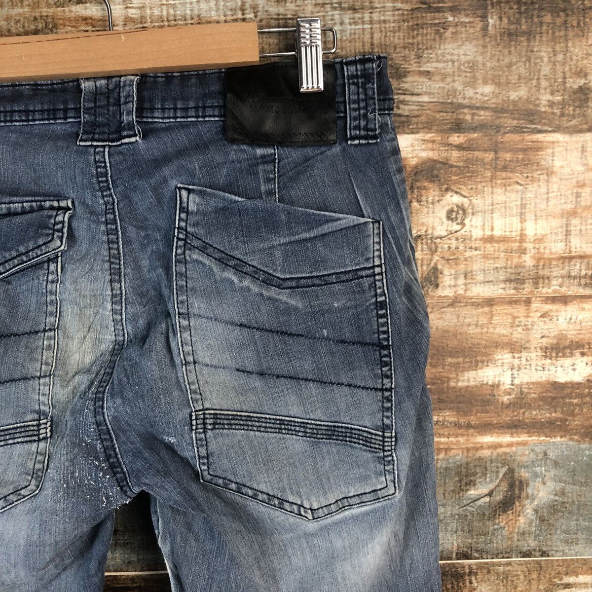 Japanese Brand Field Core Blue Distressed ripped Denim Pants #A2109 Size US 29 - 22 Thumbnail