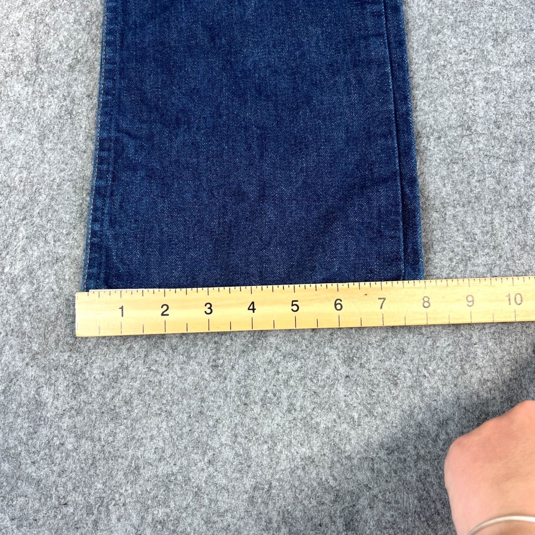 Wrangler VINTAGE Wrangler Jeans Straight 26 36 UK 6 Dark Blue High Waist Western Women Jeans Regular Blue 5-Pocket Womens Size 30" / US 8 / IT 44 - 3 Thumbnail