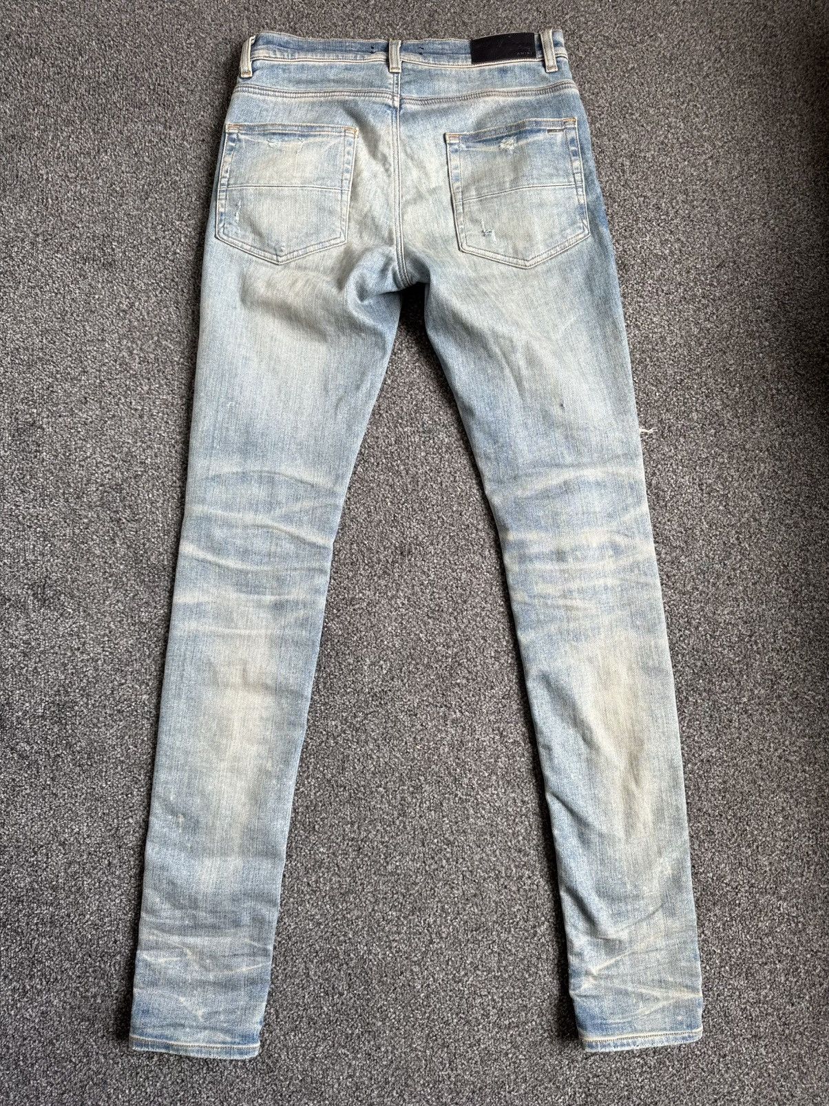 Amiri Amiri Clay Indigo Leopard Thrashers Jeans Size US 30 / EU 46 - 2 Thumbnail