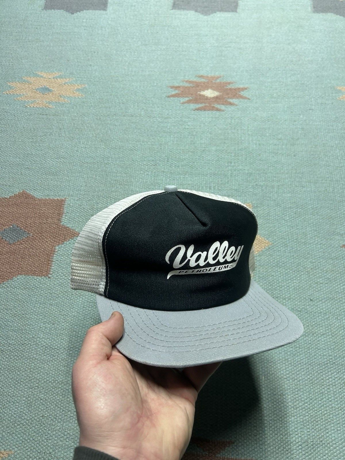 Vintage Vtg 80s trucker hat Valley Petroleum new era tri tone gas US Size ONE SIZE - 1 Thumbnail