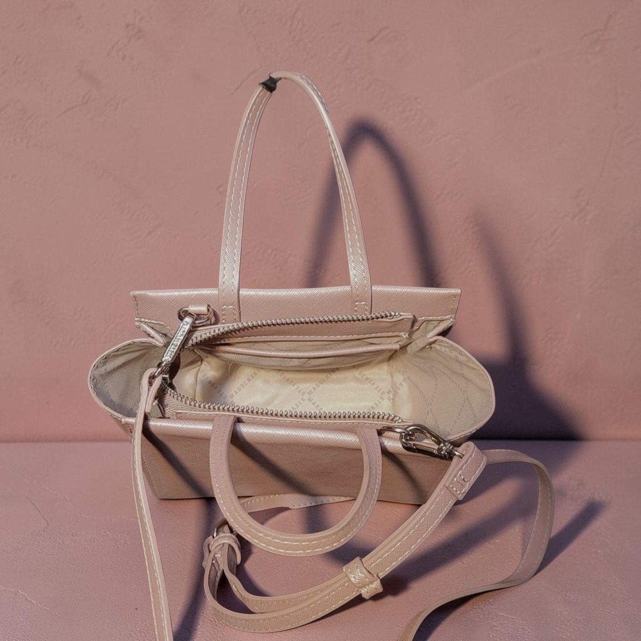 Steve Madden Steve Madden Blush Pink Structured Satchel Crossbody NWOT Size ONE SIZE - 10 Thumbnail