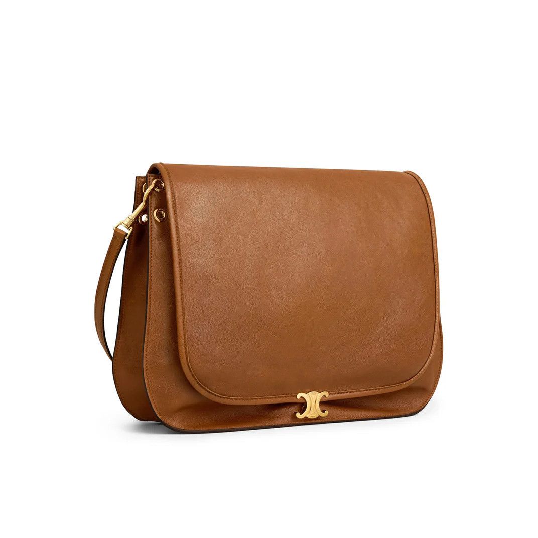 Celine CELINE Soft Triomphe $3350 Soft Tan Leather Shoulder Bag New Size ONE SIZE - 2 Thumbnail