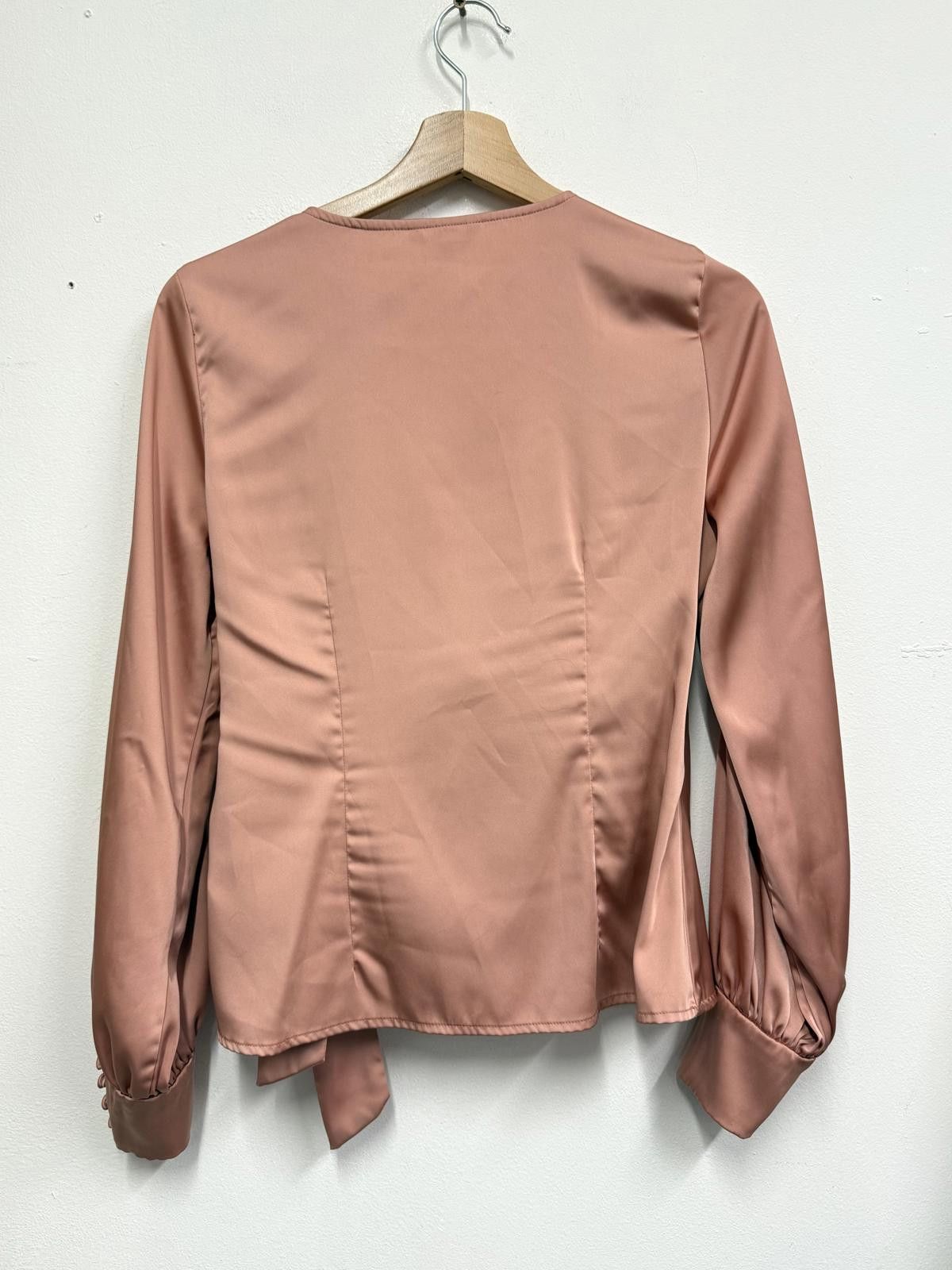 Guess Guess Satin Wrap Blouse with Tie Detail, Size S Size S / US 4 / IT 40 - 4 Thumbnail