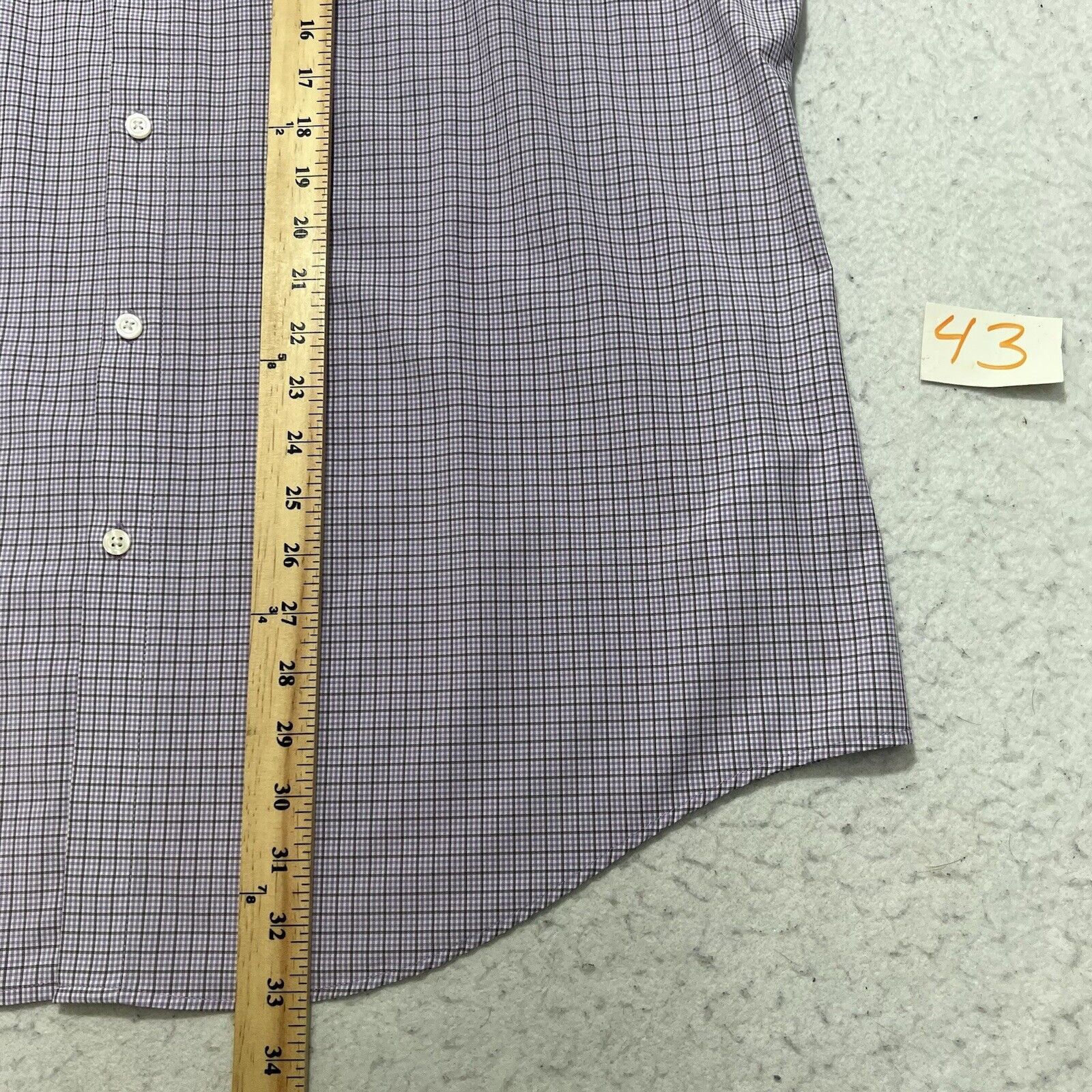 Kirkland Signature Kirkland Signature Button Up Shirt Purple Grid Striped Size US XXL / EU 58 / 5 - 8 Thumbnail