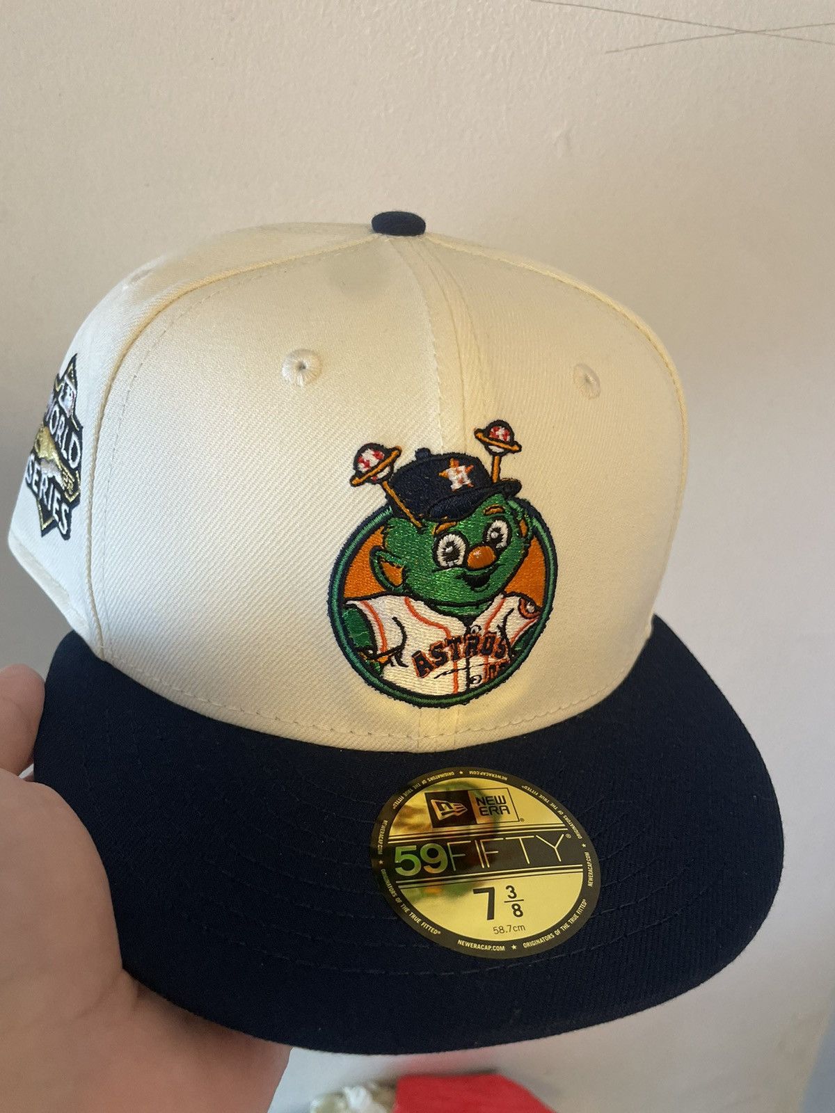 image of Myfitteds Houston Astros Mascot 2022 World Series Patch Size in White, Men's