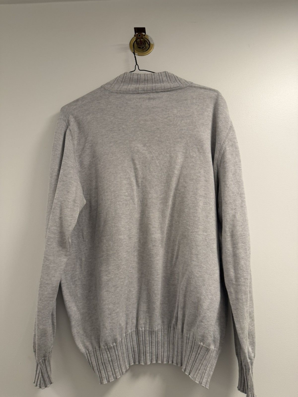 Loro Piana Loro Piana Gray Cotton Pullover Sweater Size 54 Size US L / EU 52-54 / 3 - 4 Thumbnail