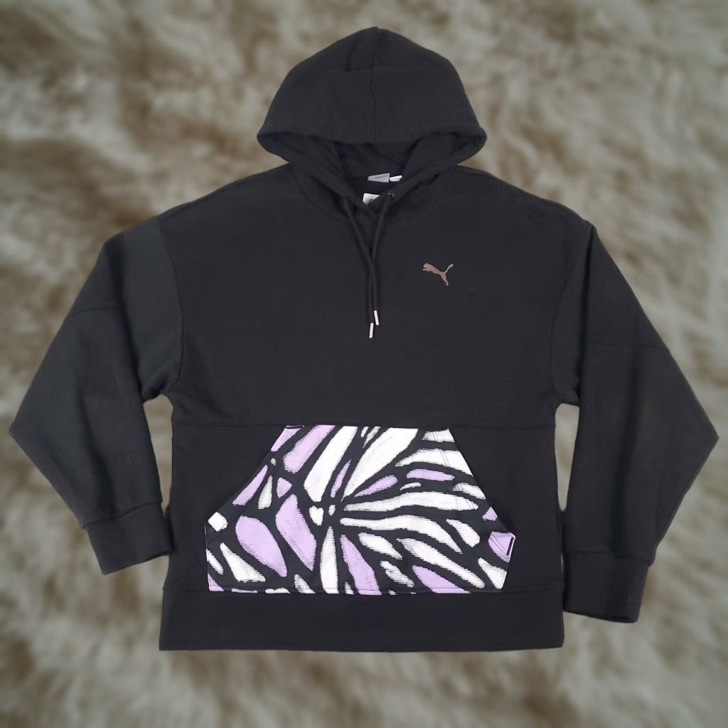 Puma PUMA Hoodie Mens Small Black Casual Pullover Sweatshirt Size US S / EU 44-46 / 1 - 1 Thumbnail