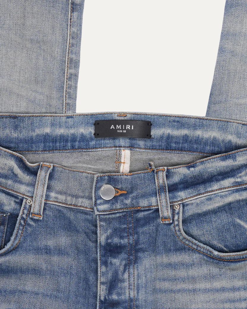 Amiri o1w1db11224 Logo Patch Jean in Blue Size US 36 / EU 52 - 3 Thumbnail