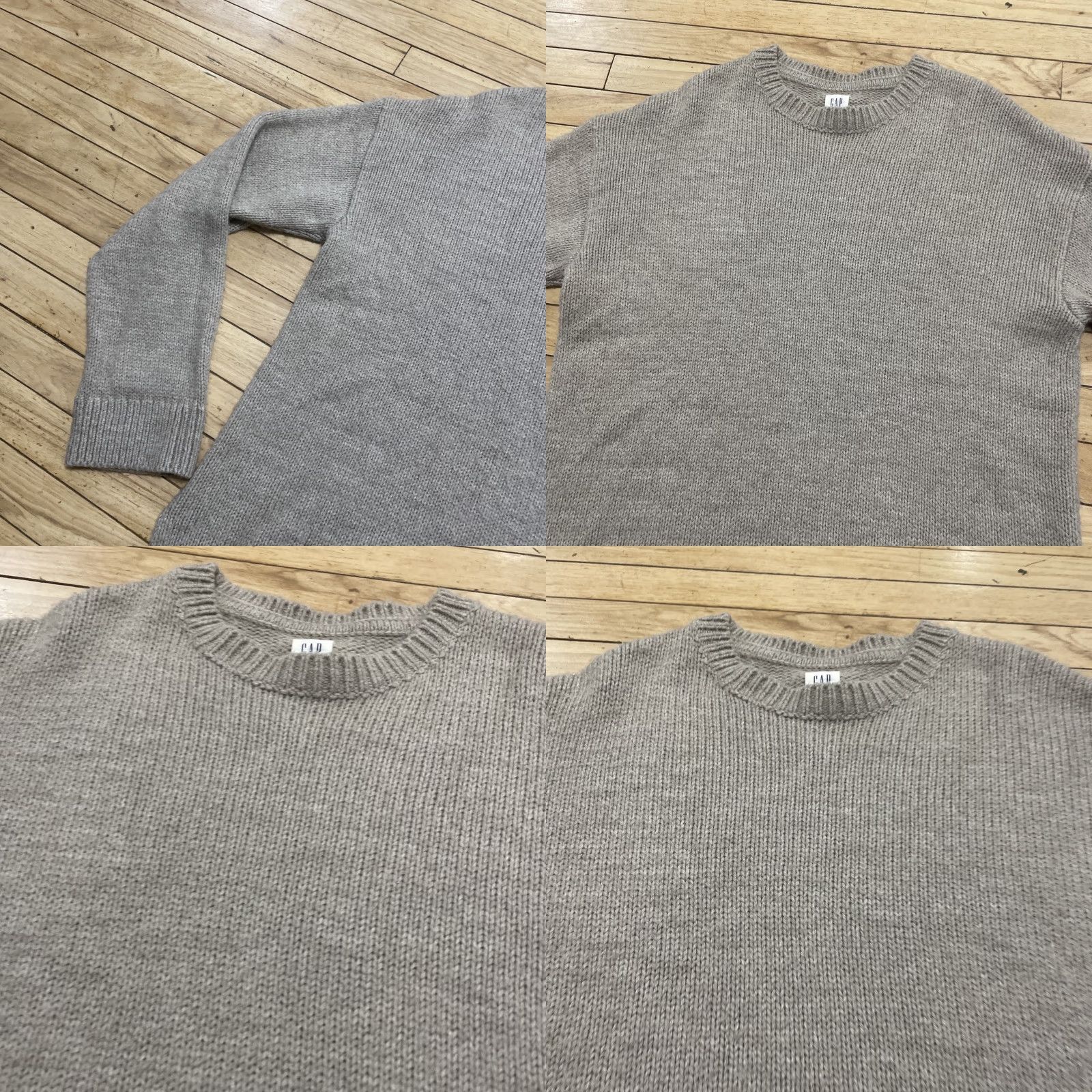 Gap VINTAGE Gap wool textured knit sweater Men L Beige Nutmeg Old Money Capsule layer Pullover Knit Crew Neck Long Sleeve Regular Wool/Nylon Casual Mens Size US L / EU 52-54 / 3 - 10 Thumbnail