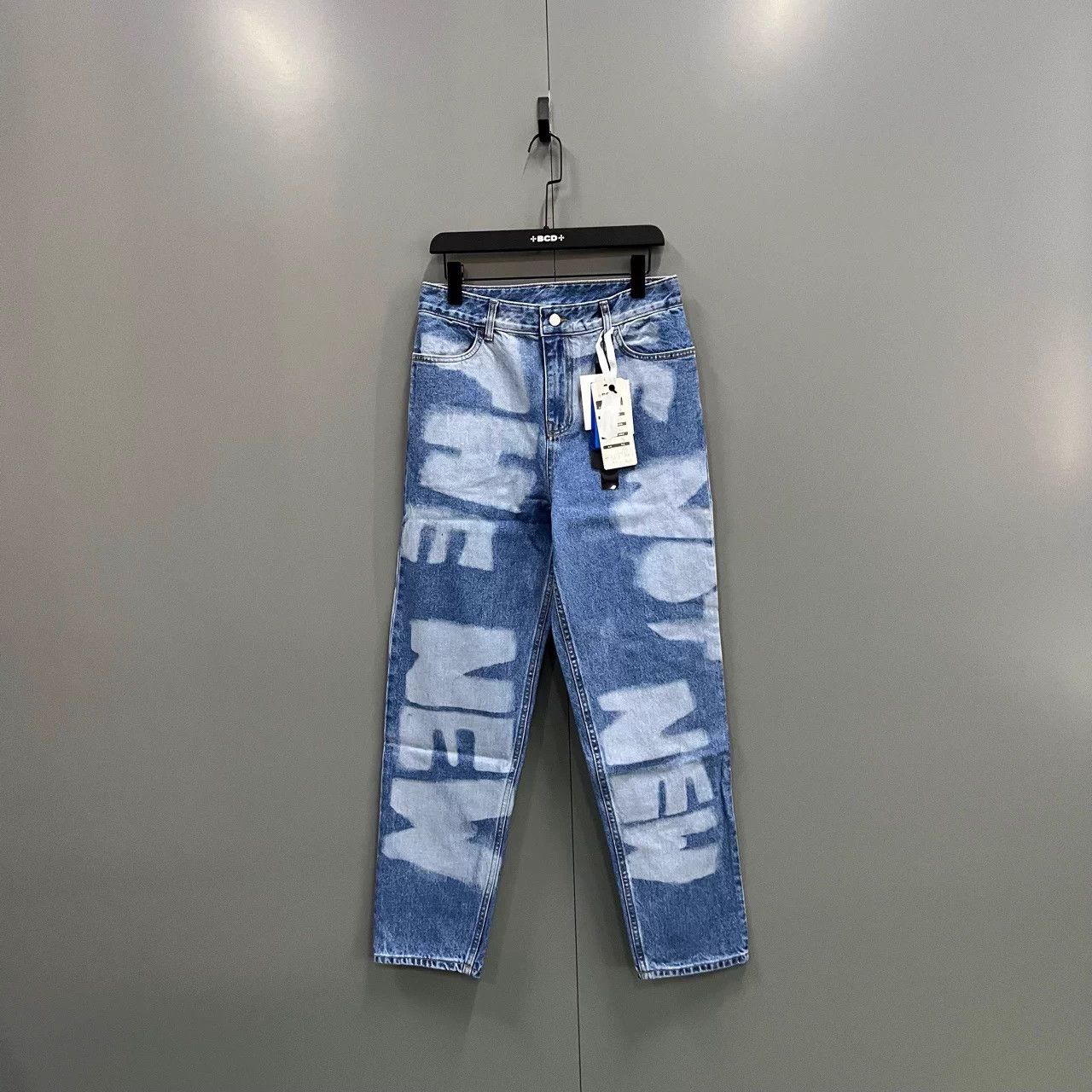Ader Error ADER ERROR Blue Graffiti Straight Jeans A2, A3, A4 Size US 37 - 1 Thumbnail