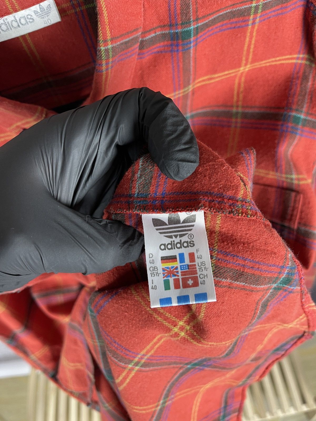 Adidas Adidas vintage 80s 90s checkered flannel long sleeve shirt Size US M / EU 48-50 / 2 - 9 Thumbnail